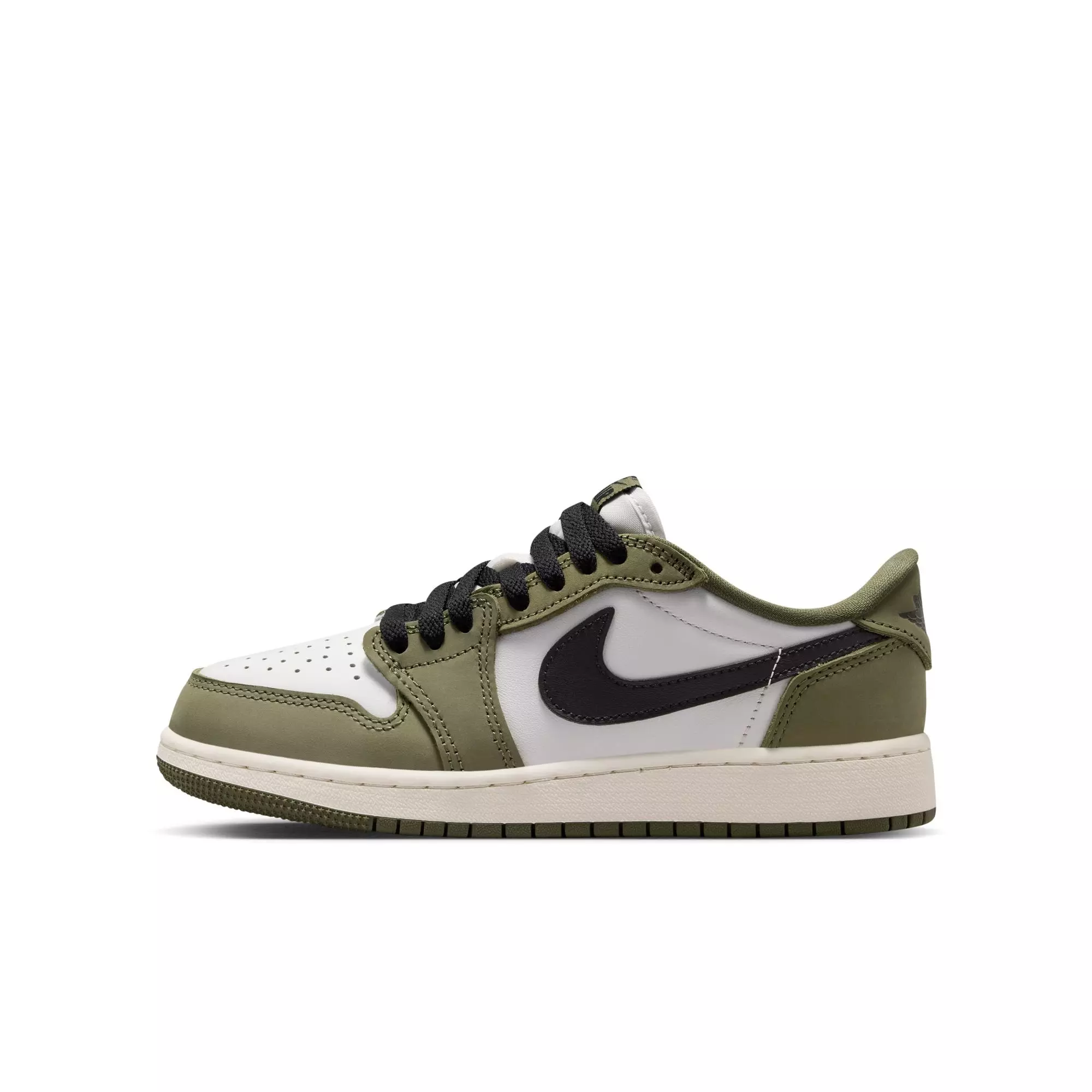 Jordan 1 Retro Low &ldquo;Medium Olive&rdquo; Grade School Kids' Shoe - MEDIUM OLIVE/BLACK/SUMMIT WHITE