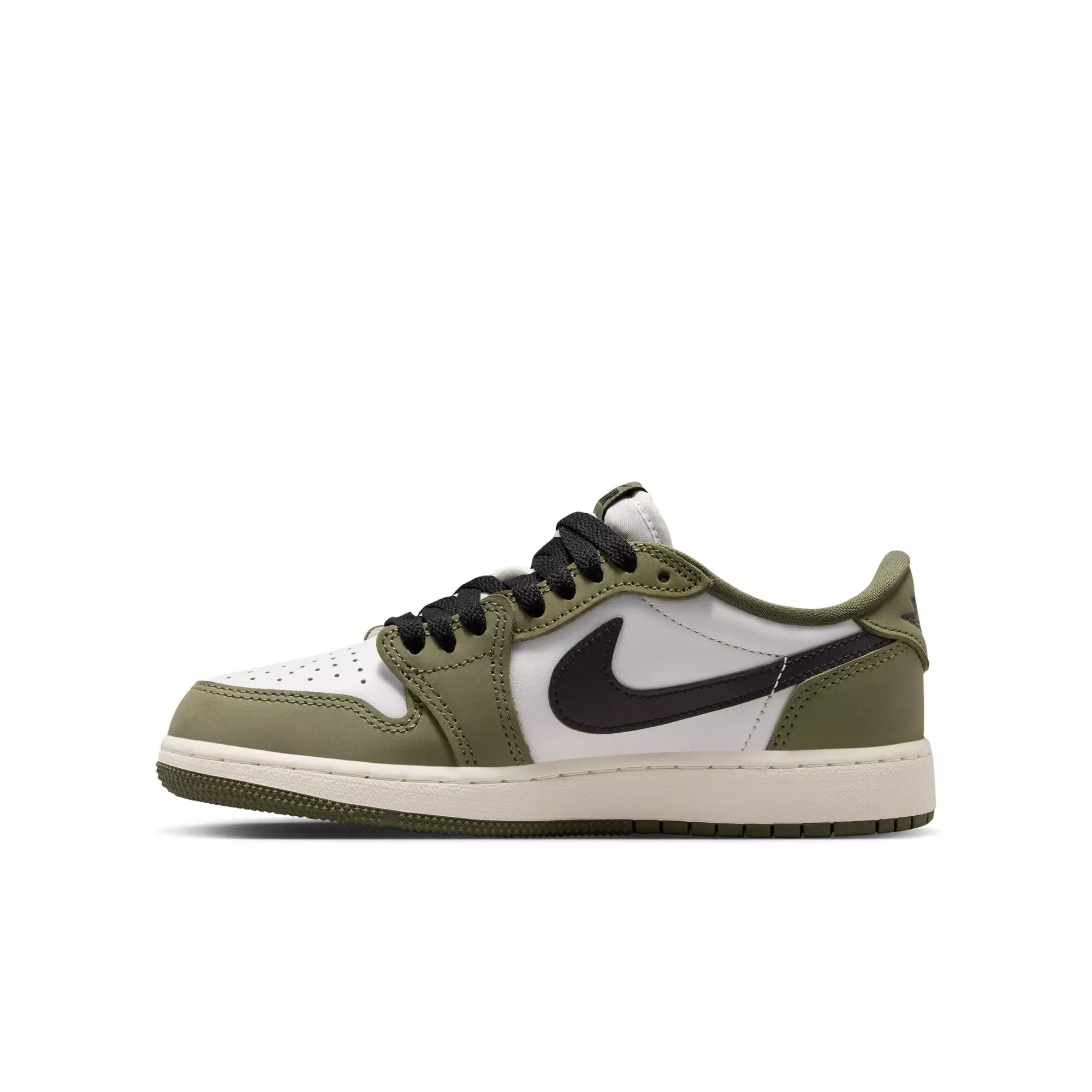Jordan 1 Retro Low &ldquo;Medium Olive&rdquo; Grade School Kids' Shoe - MEDIUM OLIVE/BLACK/SUMMIT WHITE