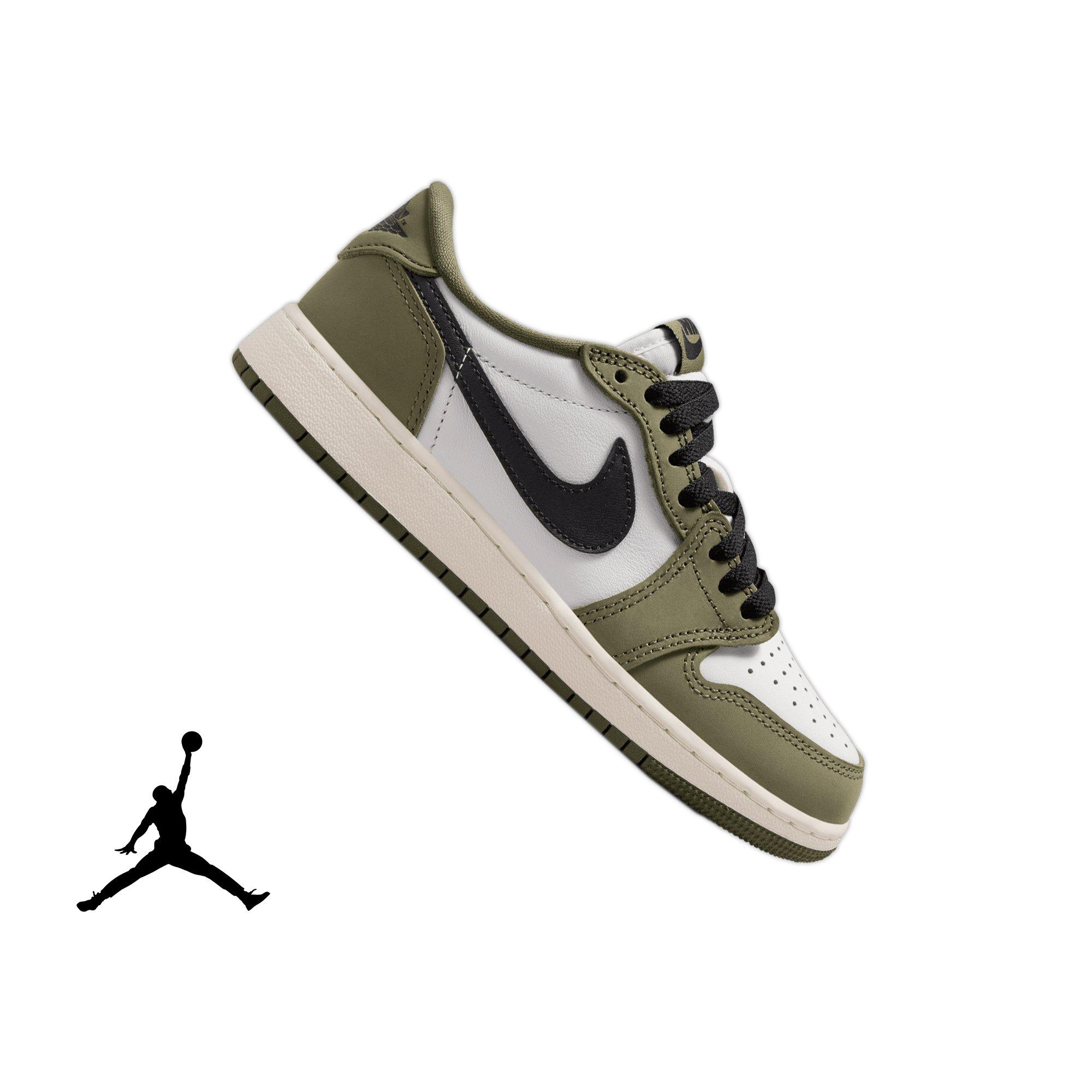 Jordan 1 Retro Low &ldquo;Medium Olive&rdquo; Grade School Kids' Shoe - MEDIUM OLIVE/BLACK/SUMMIT WHITE Thumbnail View 1