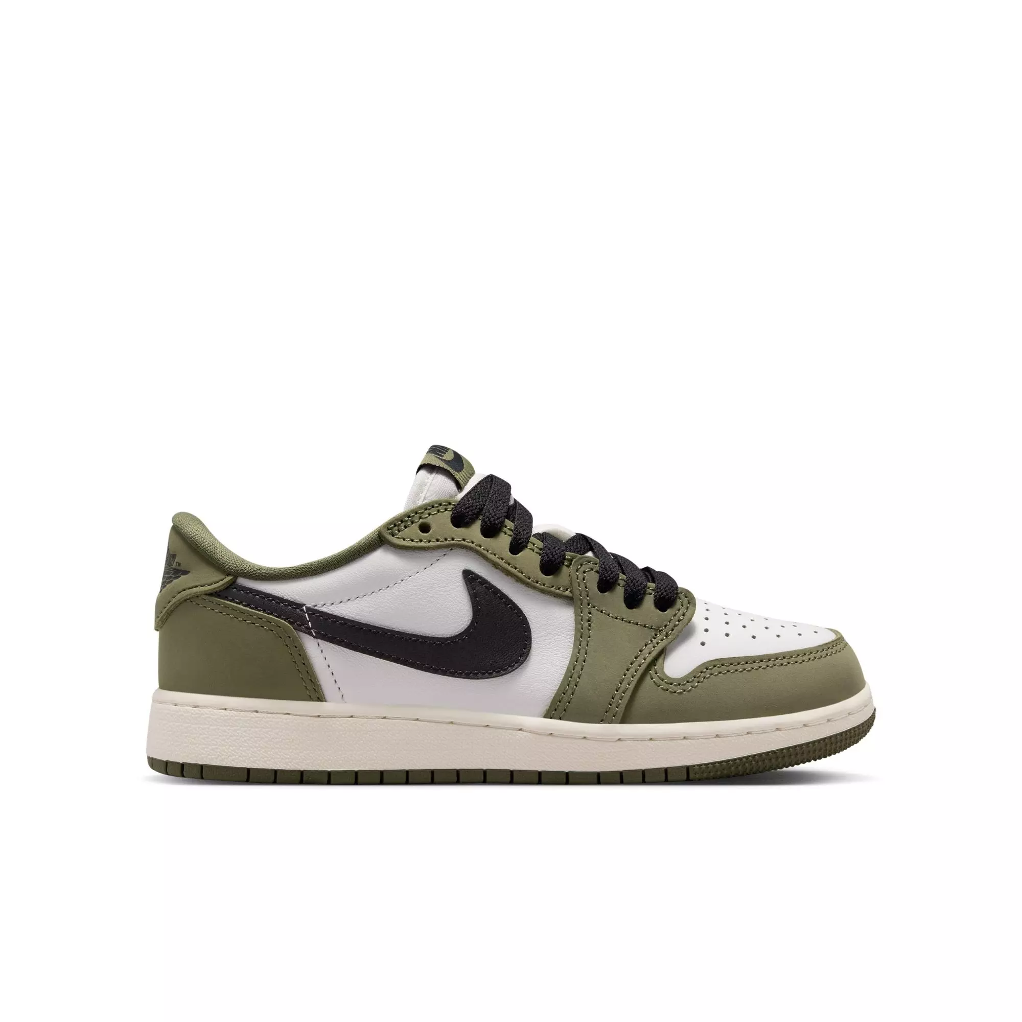Jordan 1 Retro Low &ldquo;Medium Olive&rdquo; Grade School Kids' Shoe - MEDIUM OLIVE/BLACK/SUMMIT WHITE