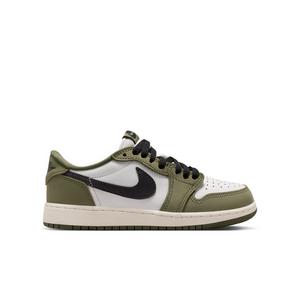 Jordan 1 Retro Low &ldquo;Medium Olive&rdquo; Grade School Kids' Shoe