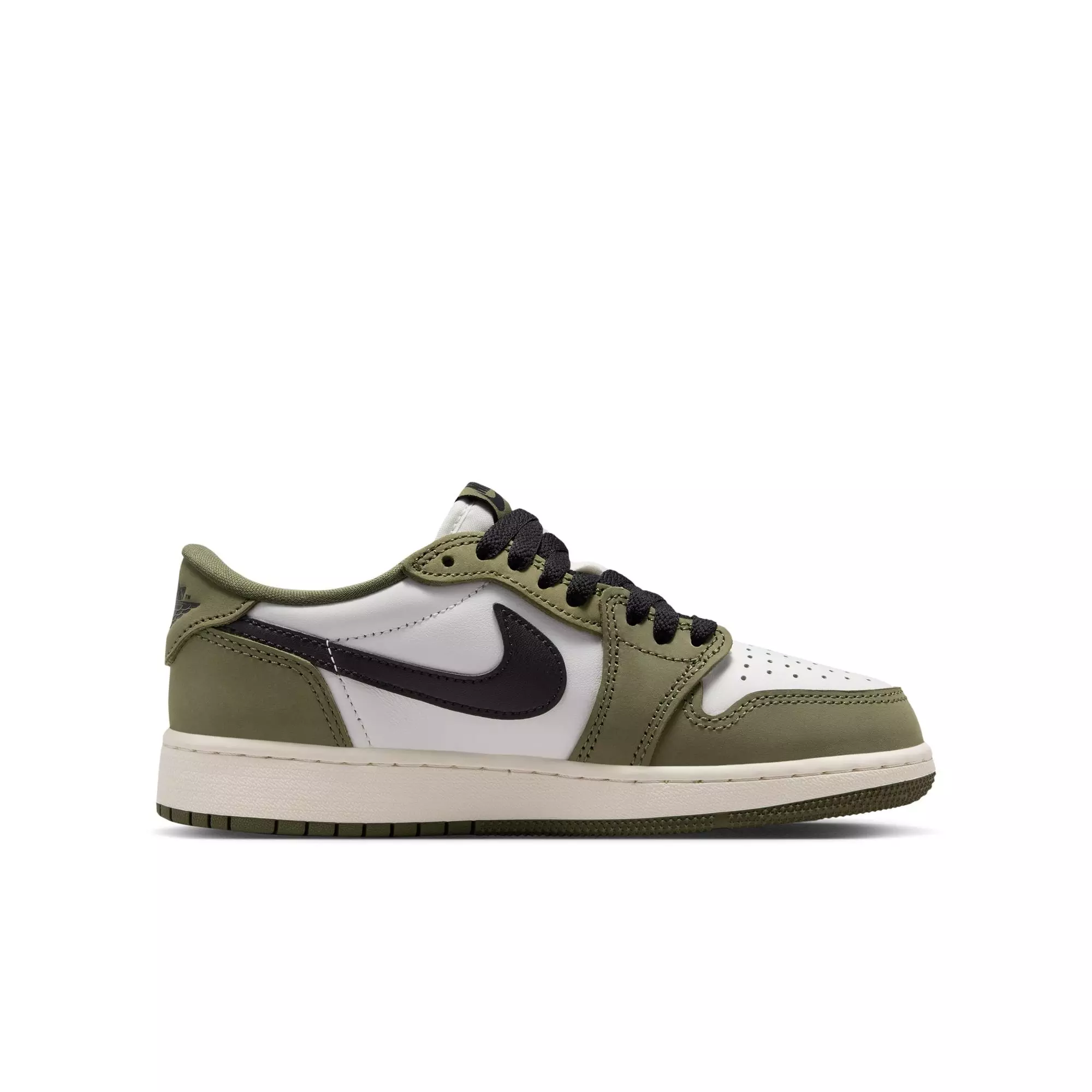 Jordan 1 Retro Low &ldquo;Medium Olive&rdquo; Grade School Kids' Shoe - MEDIUM OLIVE/BLACK/SUMMIT WHITE