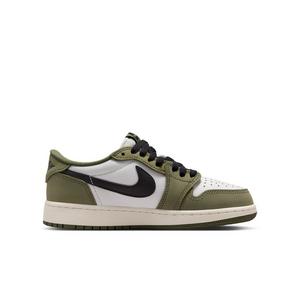 Jordan 1 Retro Low &ldquo;Medium Olive&rdquo; Grade School Kids' Shoe