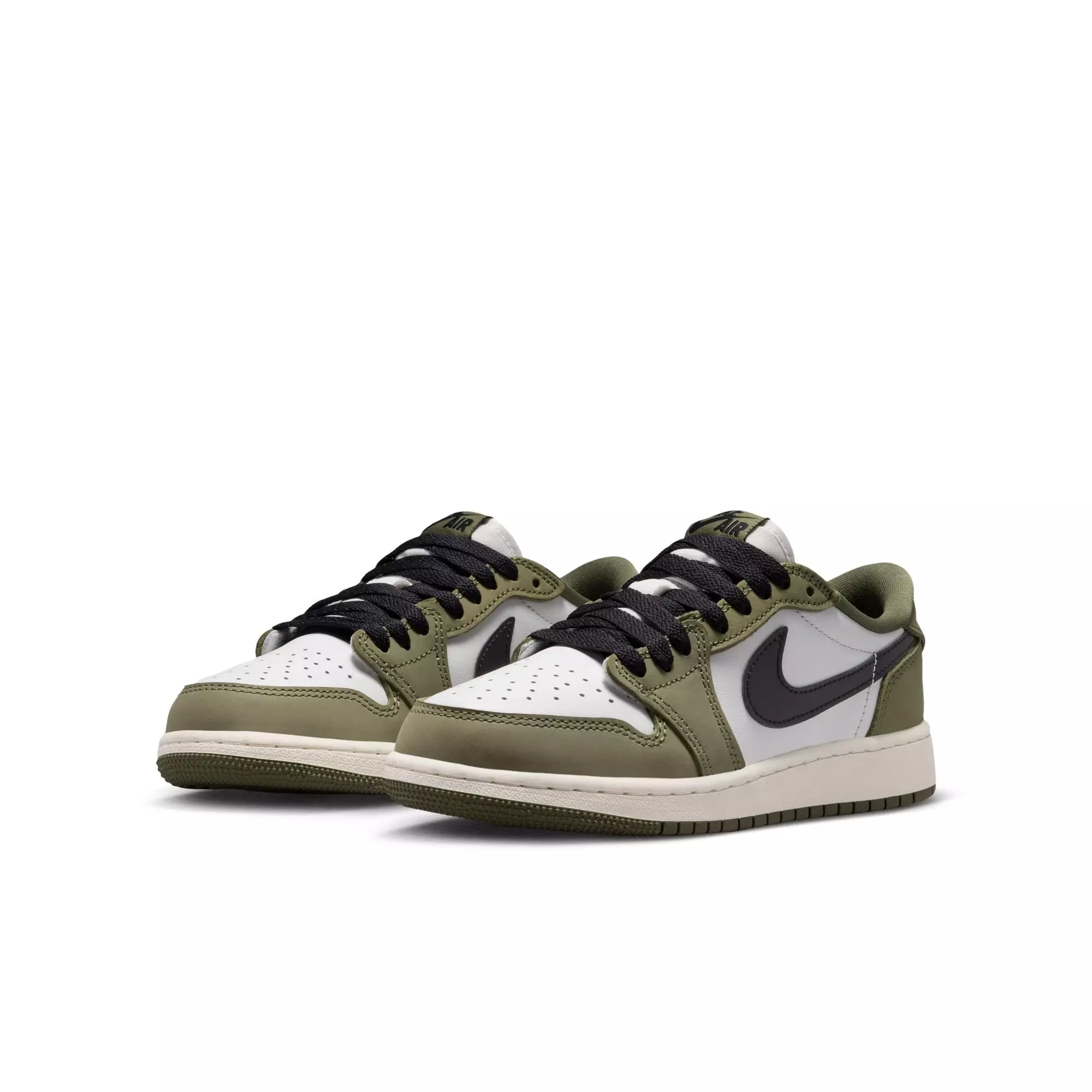 Jordan 1 Retro Low &ldquo;Medium Olive&rdquo; Grade School Kids' Shoe - MEDIUM OLIVE/BLACK/SUMMIT WHITE
