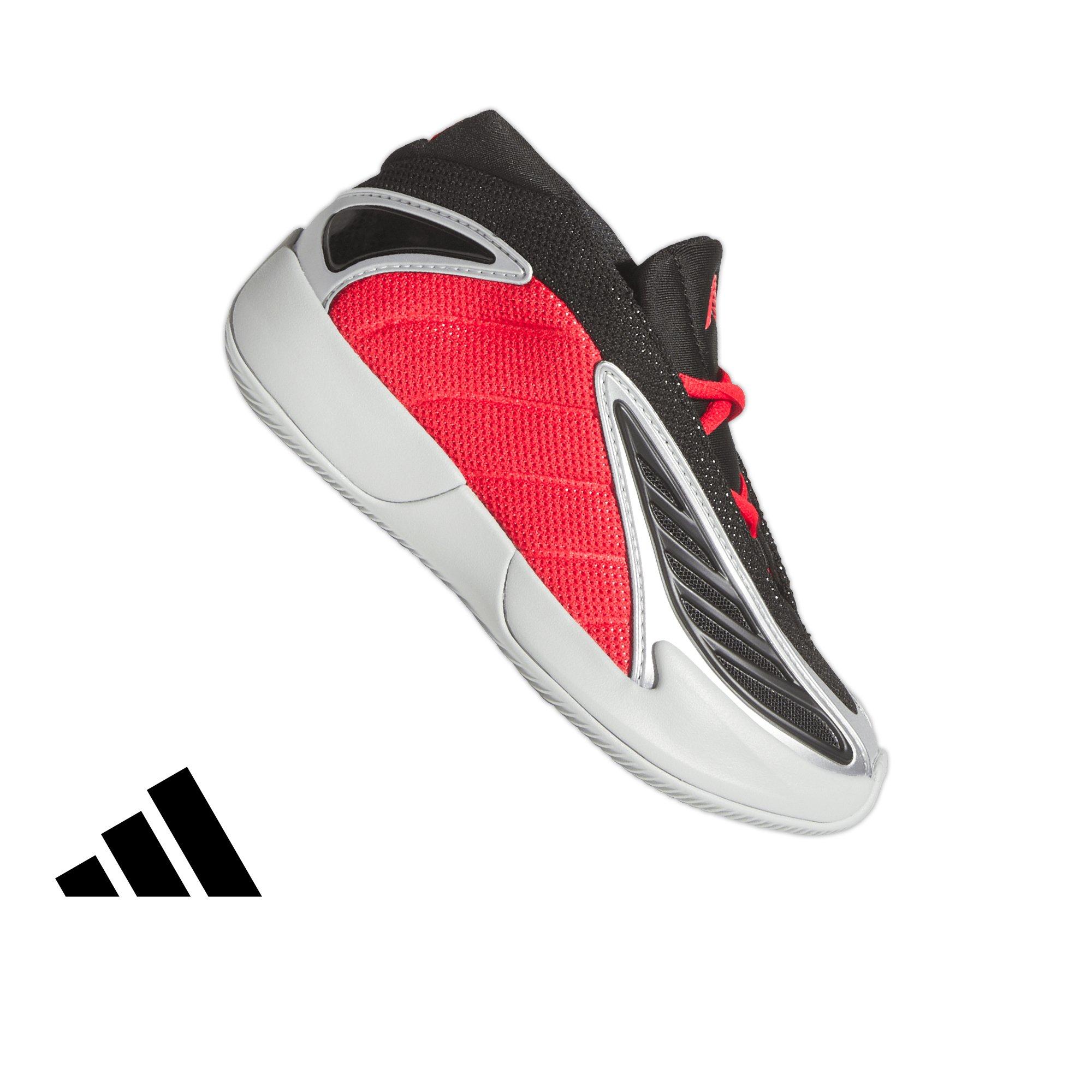 adidas Anthony Edwards 2 "Bulldawgs" Preschool Kids' Basketball Shoe - BLACK/RED/WHITE Thumbnail View 1