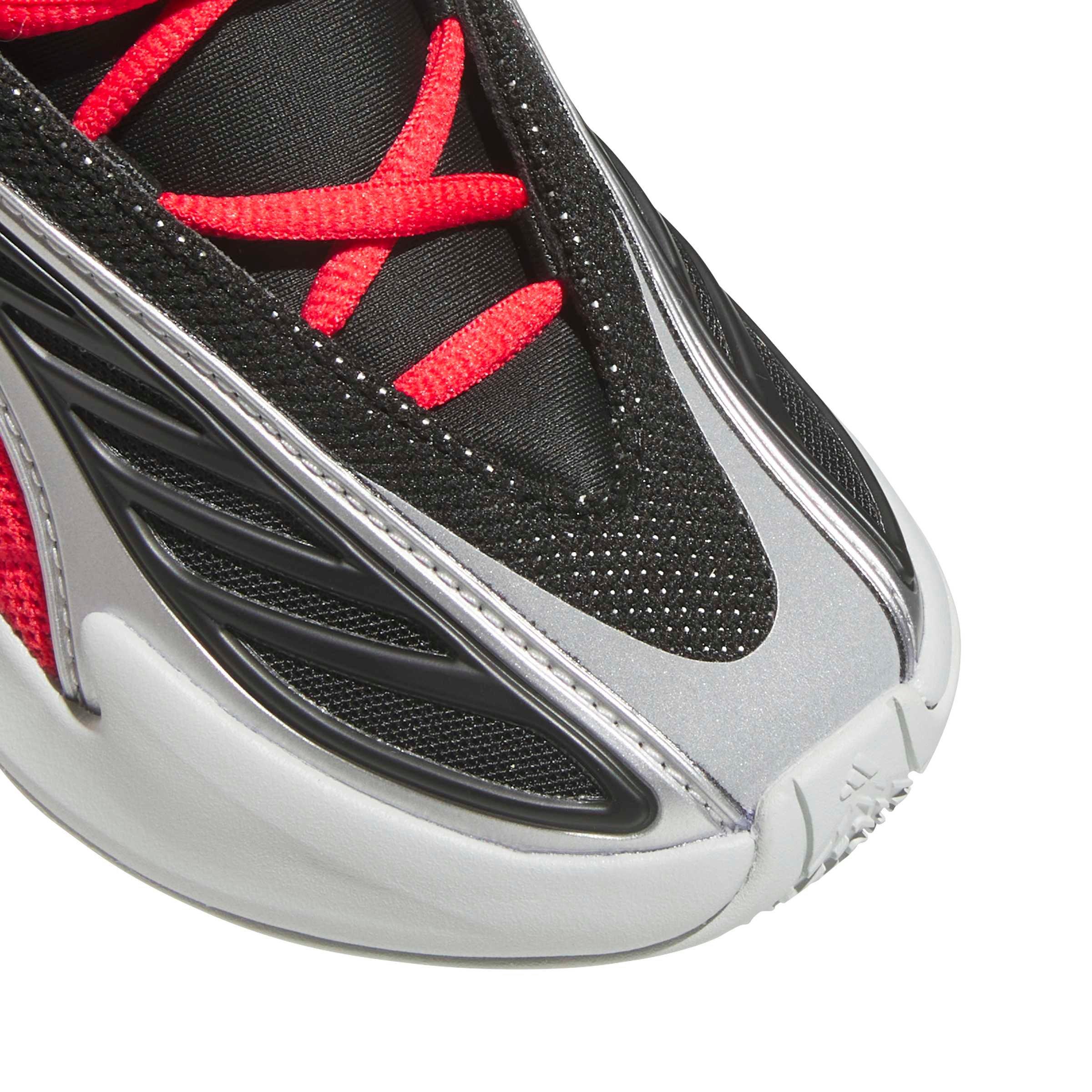 adidas Anthony Edwards 2 "Bulldawgs" Preschool Kids' Basketball Shoe - BLACK/RED/WHITE Thumbnail View 6