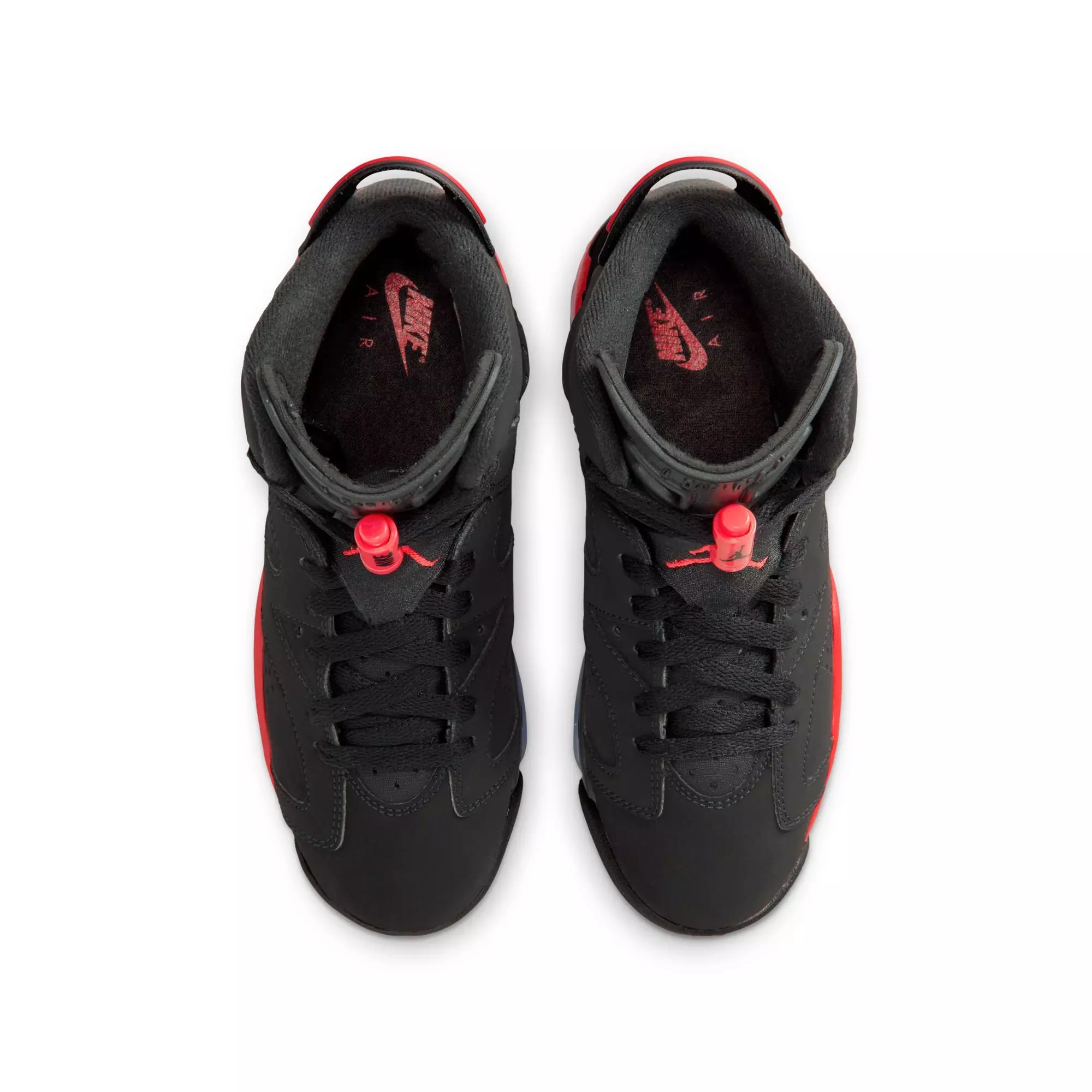 Jordan 6 Retro "Infrared Salesman" Grade School Kids' Shoe - BLACK/CRIMSON