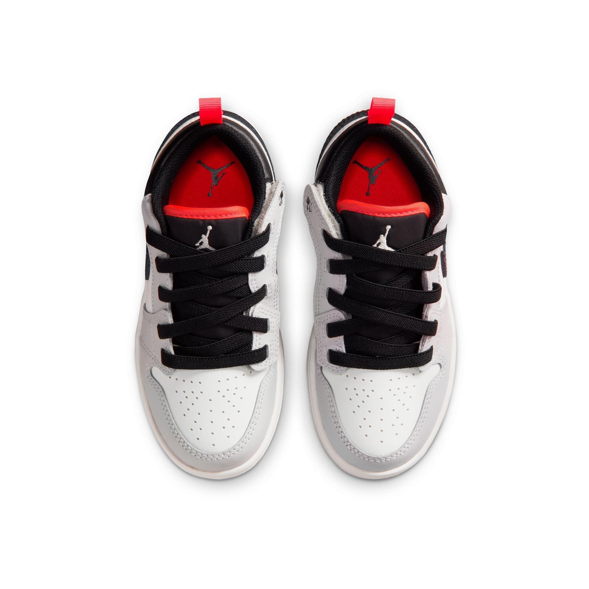 Jordan 1 Low Alt "Black/Summit White/Infrared 23" Preschool Boys' Shoe - WHITE/BLACK/RED Thumbnail View 6