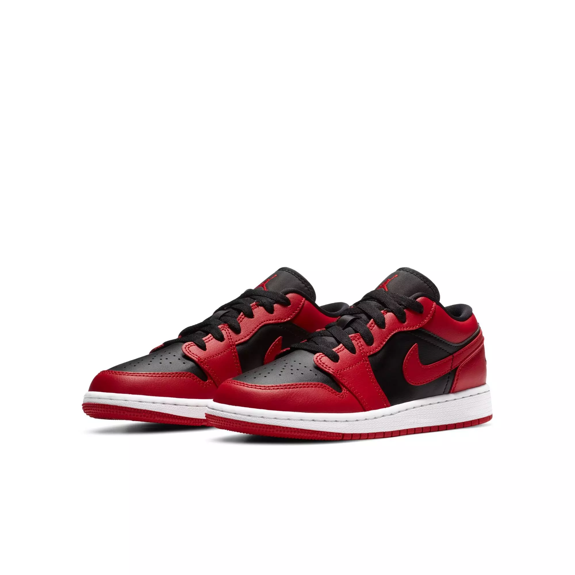 Jordan 1 Low "Gym Red/Black/White" Grade School Boys' Shoe - RED/BLACK
