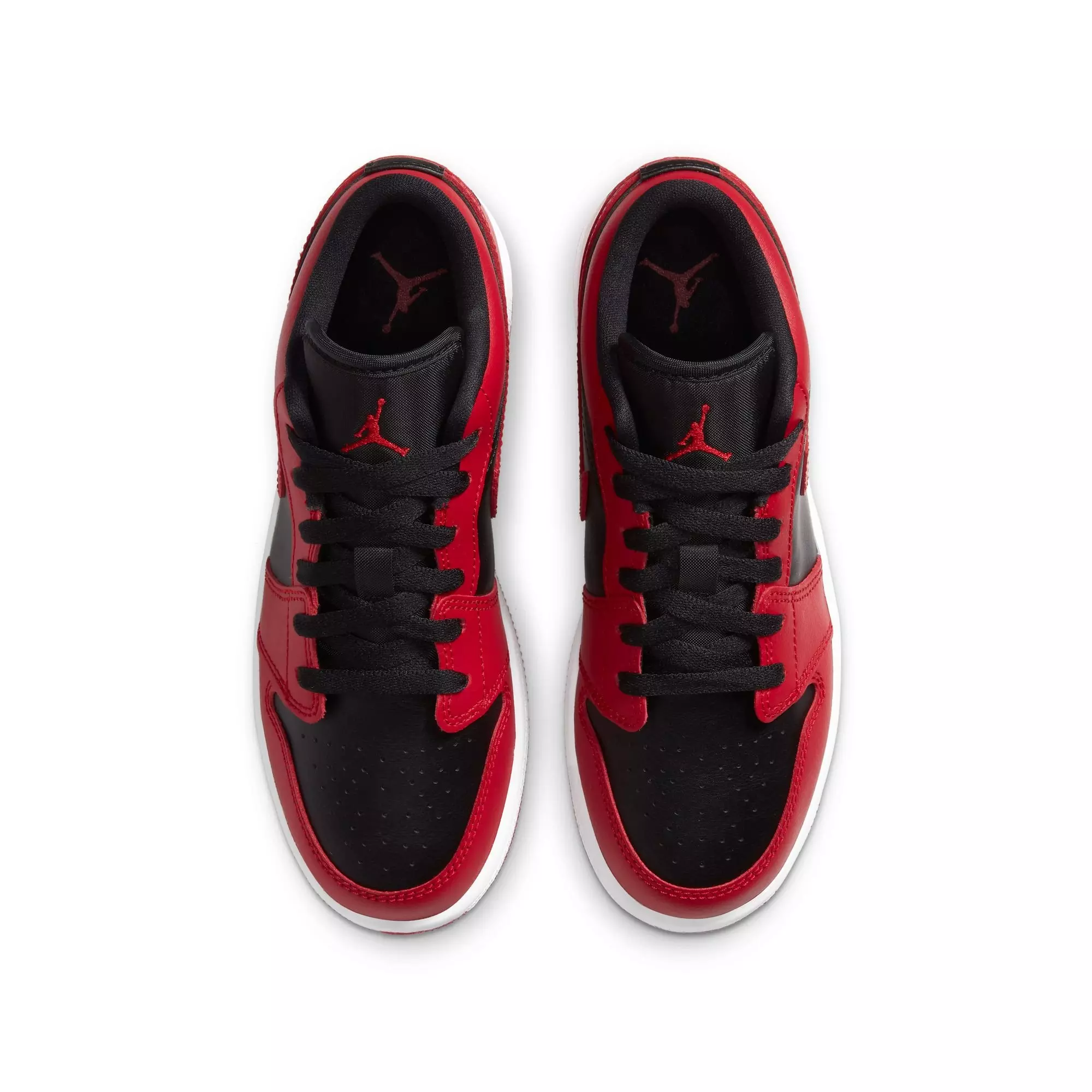 Jordan 1 Low "Gym Red/Black/White" Grade School Boys' Shoe - RED/BLACK
