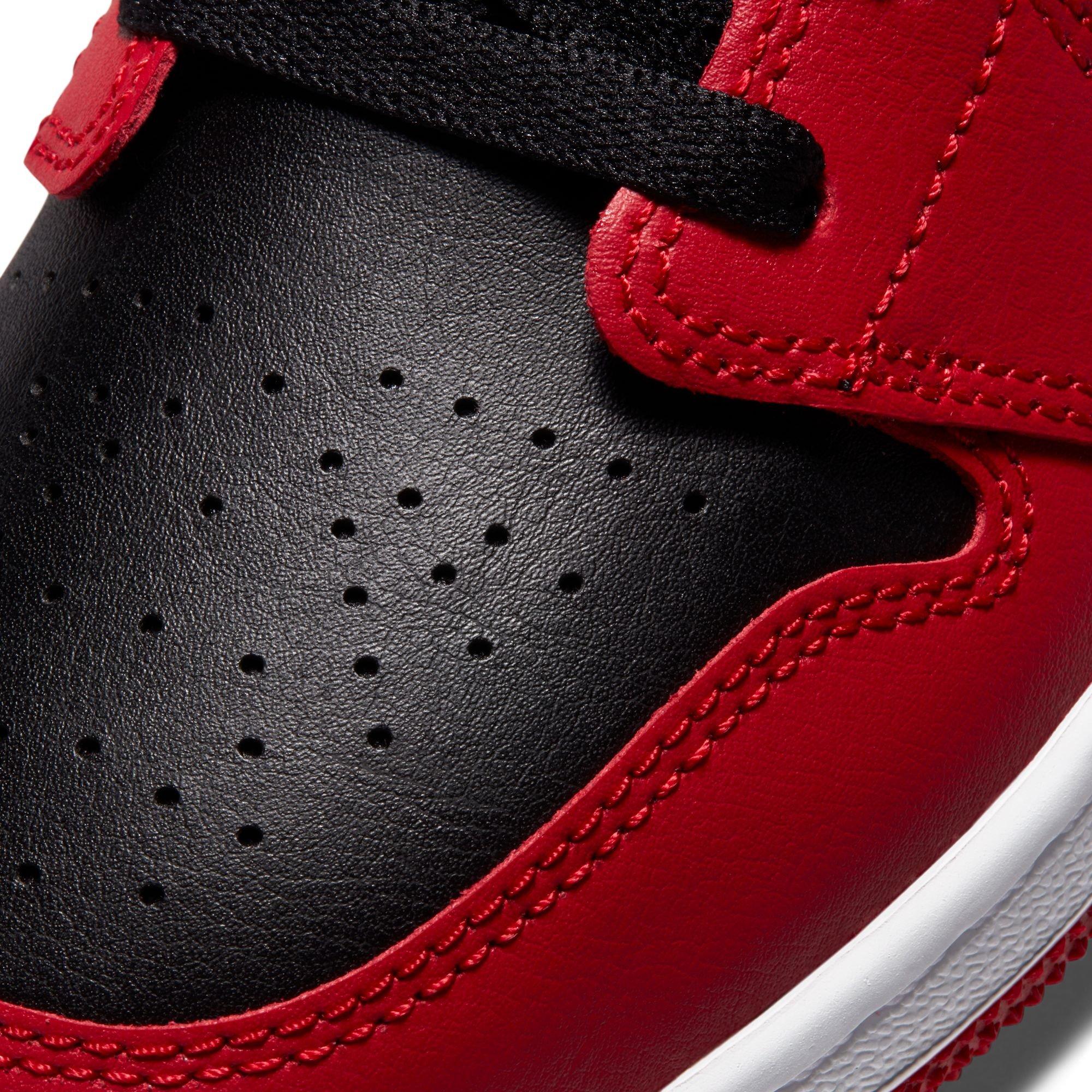 Jordan 1 Low "Gym Red/Black/White" Grade School Boys' Shoe - RED/BLACK Thumbnail View 9