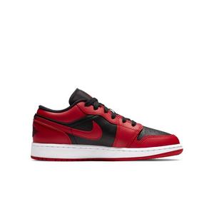Jordan 1 Low "Gym Red/Black/White" Grade School Boys' Shoe