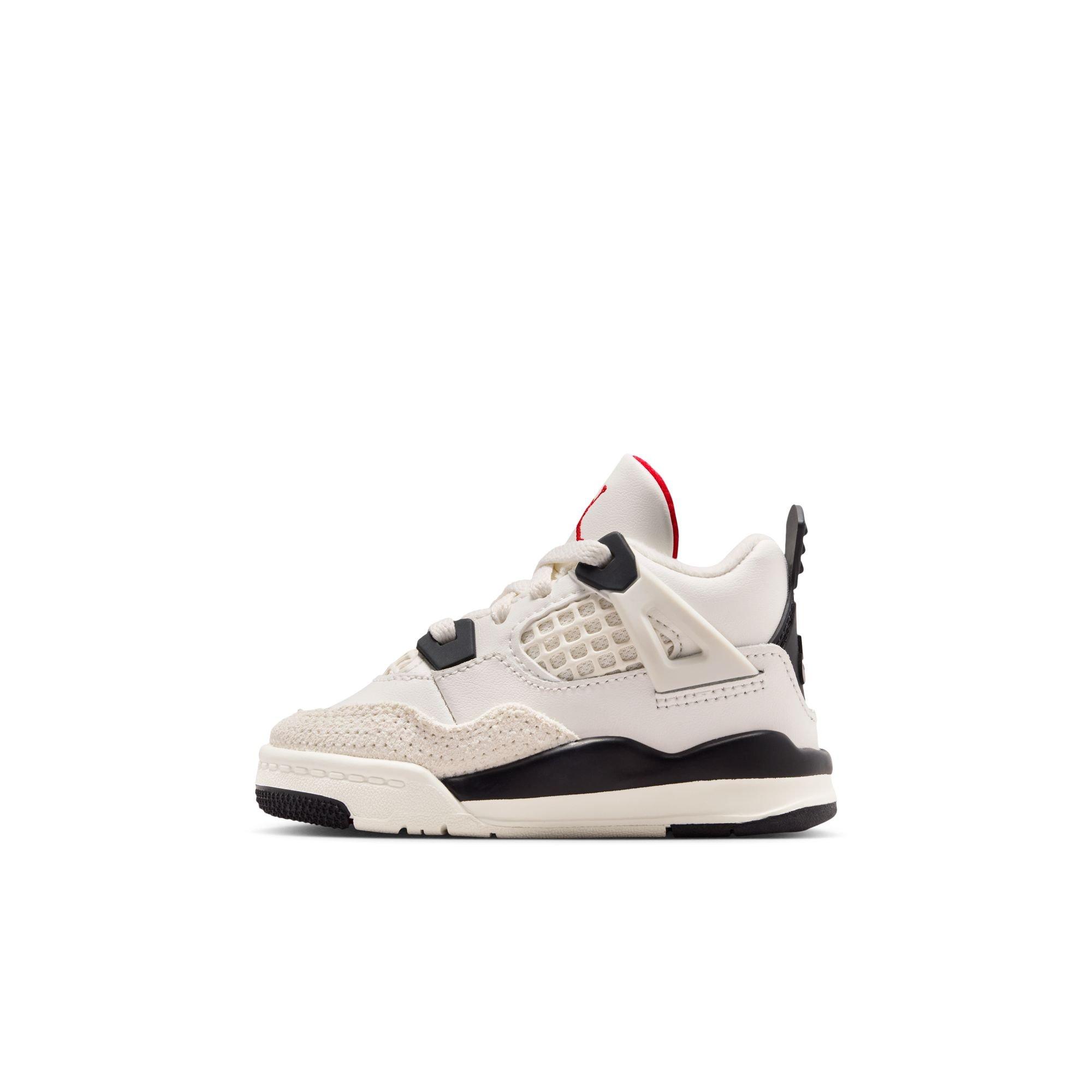 Jordan 4 Retro "Flight Club" Toddler Kids' Shoe - SAIL/BLACK/UNIVERSITY RED Thumbnail View 9