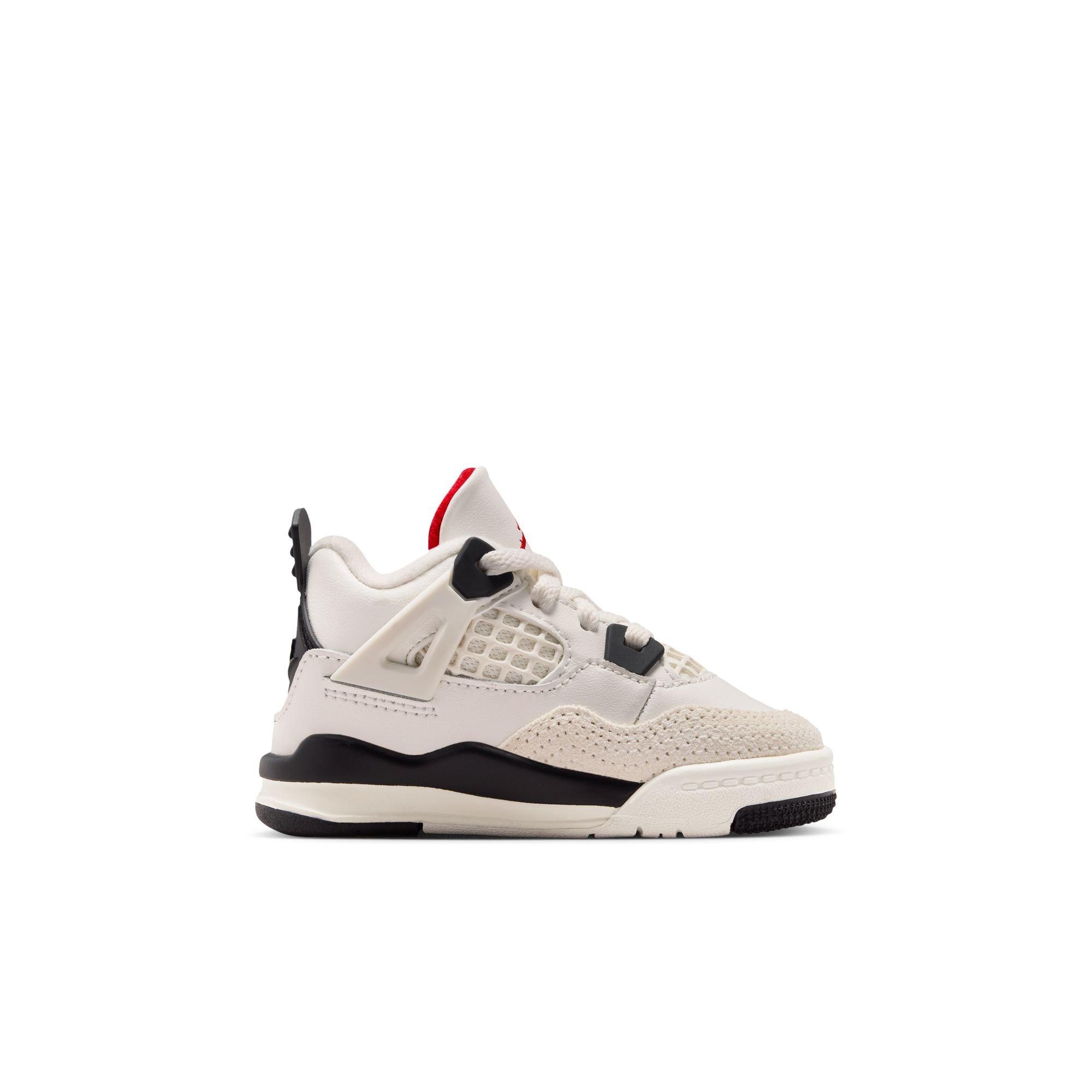 Jordan 4 Retro "Flight Club" Toddler Kids' Shoe - SAIL/BLACK/UNIVERSITY RED Thumbnail View 3