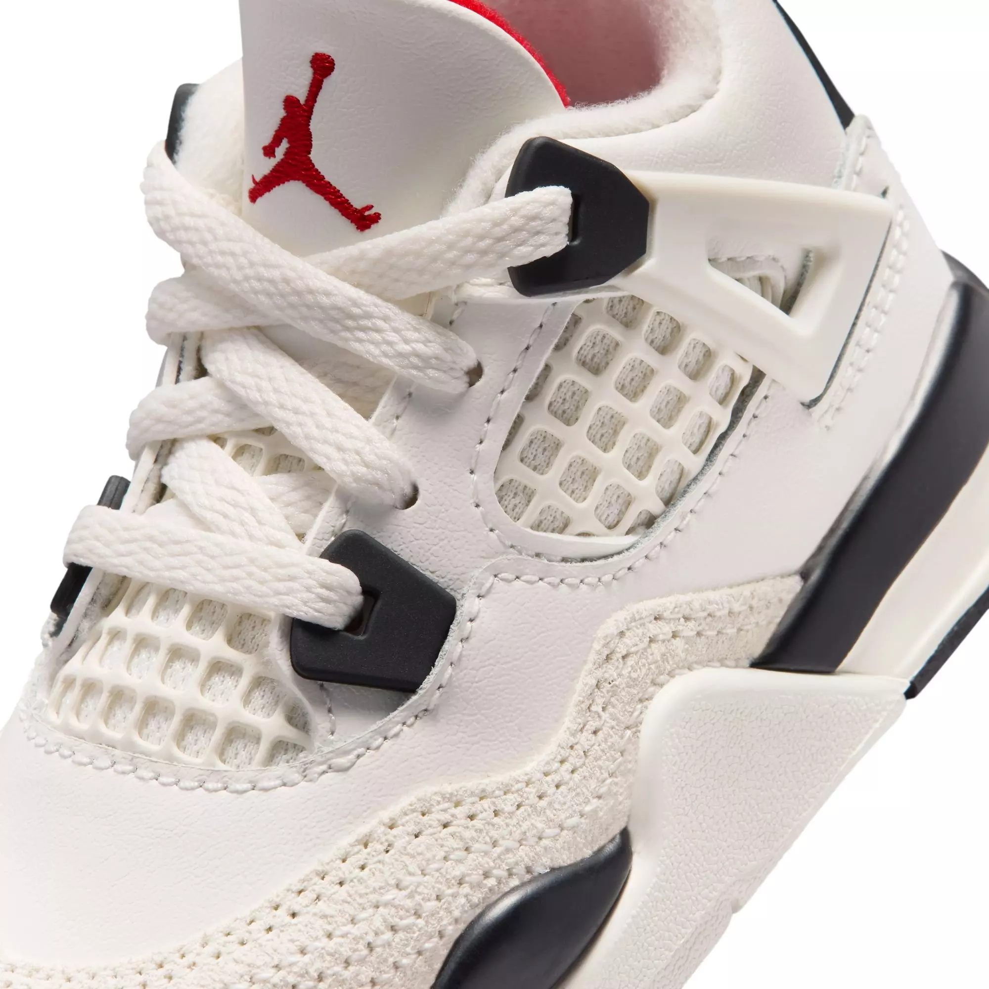 Jordan 4 Retro "Flight Club" Toddler Kids' Shoe - SAIL/BLACK/UNIVERSITY RED