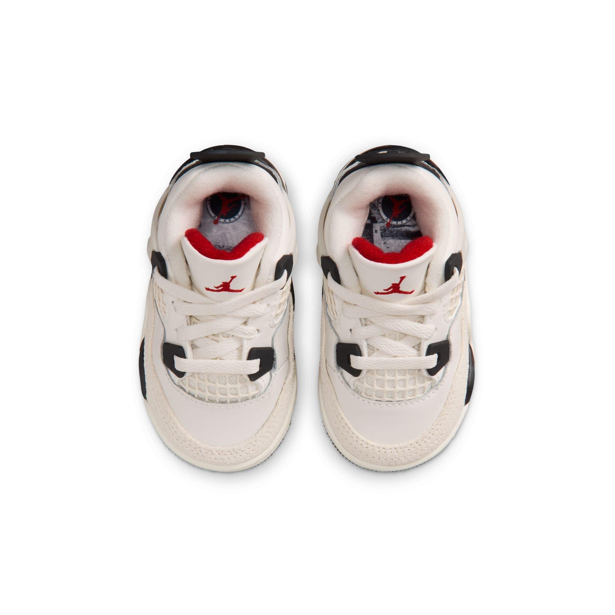 Jordan 4 Retro "Flight Club" Toddler Kids' Shoe - SAIL/BLACK/UNIVERSITY RED Thumbnail View 11