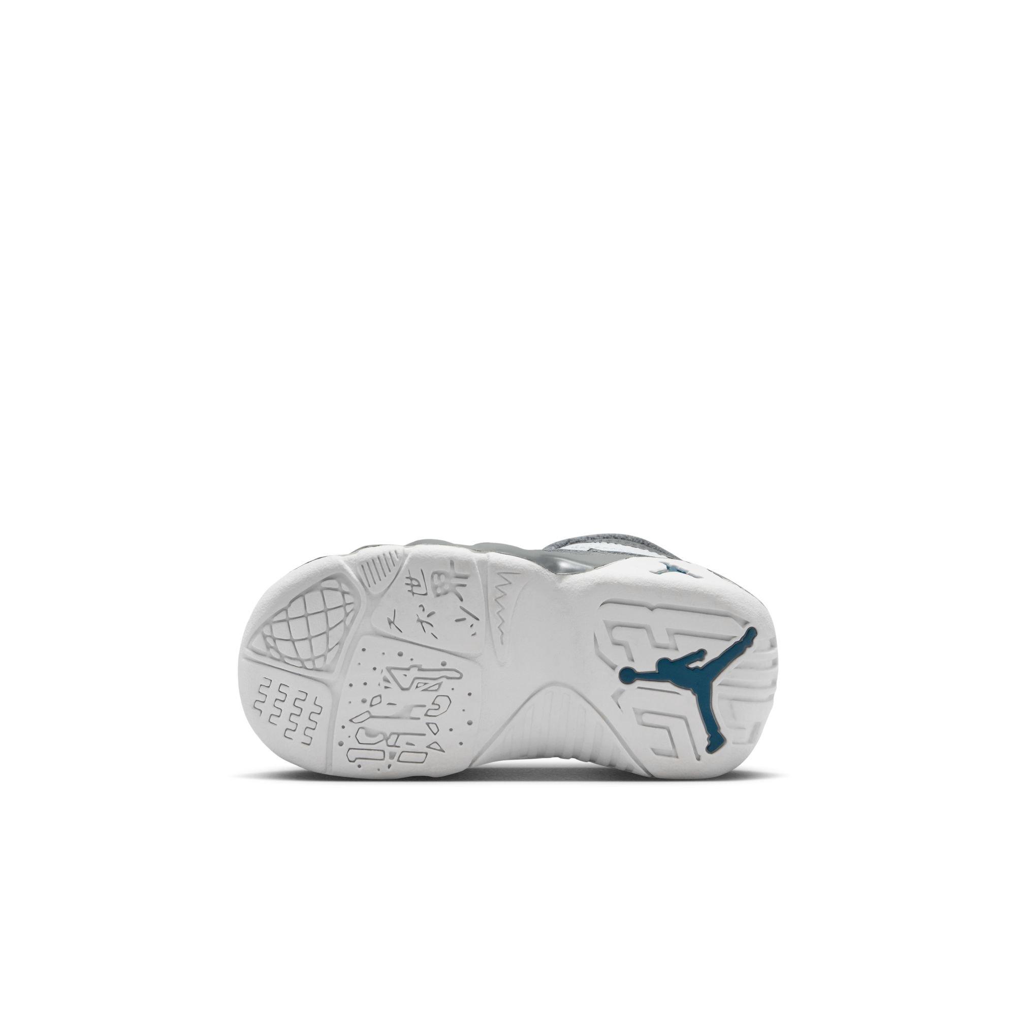 Jordan 9 Retro "Flint Grey" Toddler Kids' Shoe - WHITE/FRENCH BLUE/FLINT GREY Thumbnail View 10