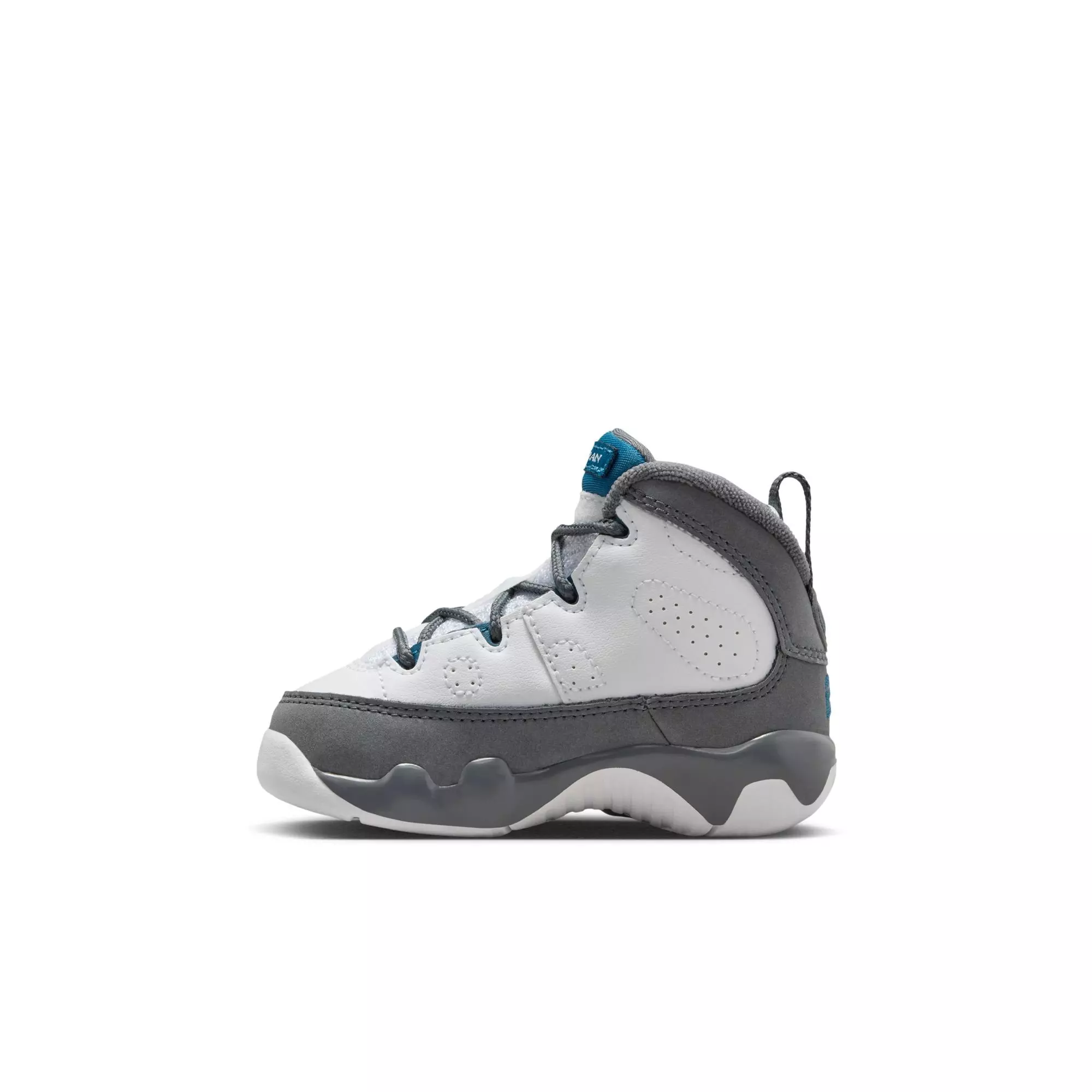 Jordan 9 Retro "Flint Grey" Toddler Kids' Shoe - WHITE/FRENCH BLUE/FLINT GREY