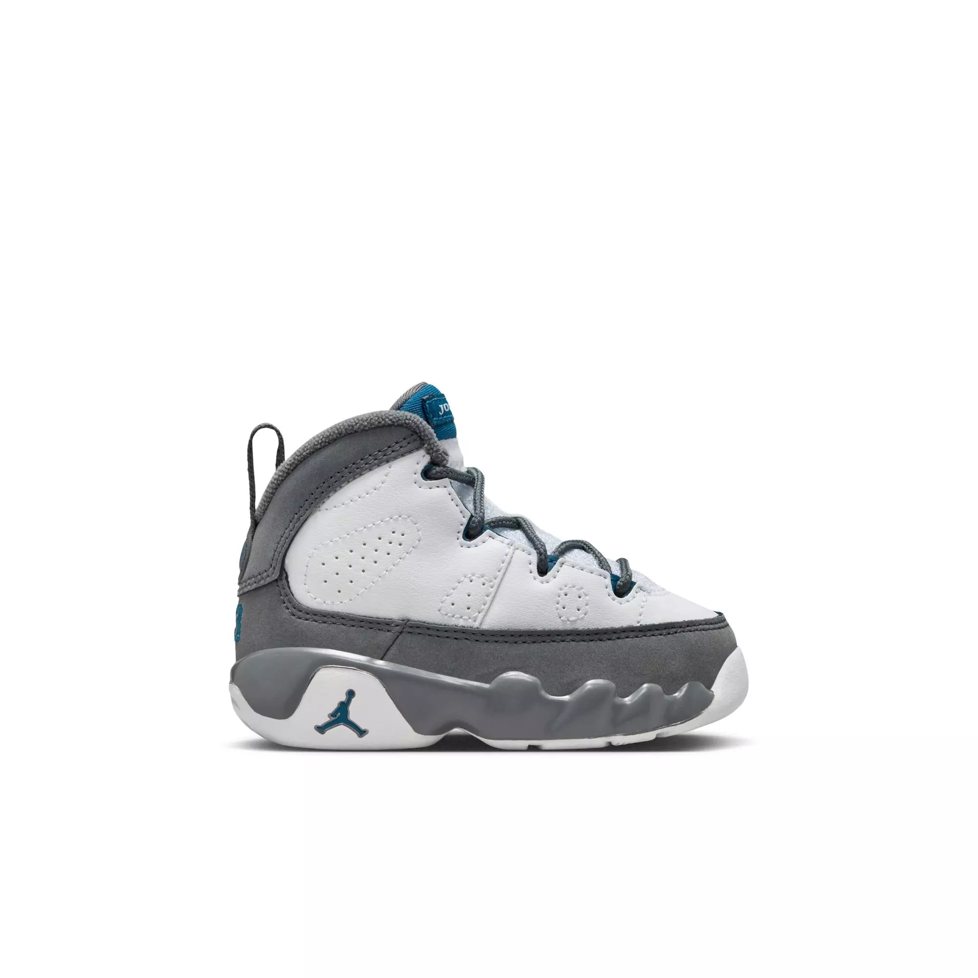 Jordan 9 Retro "Flint Grey" Toddler Kids' Shoe - WHITE/FRENCH BLUE/FLINT GREY