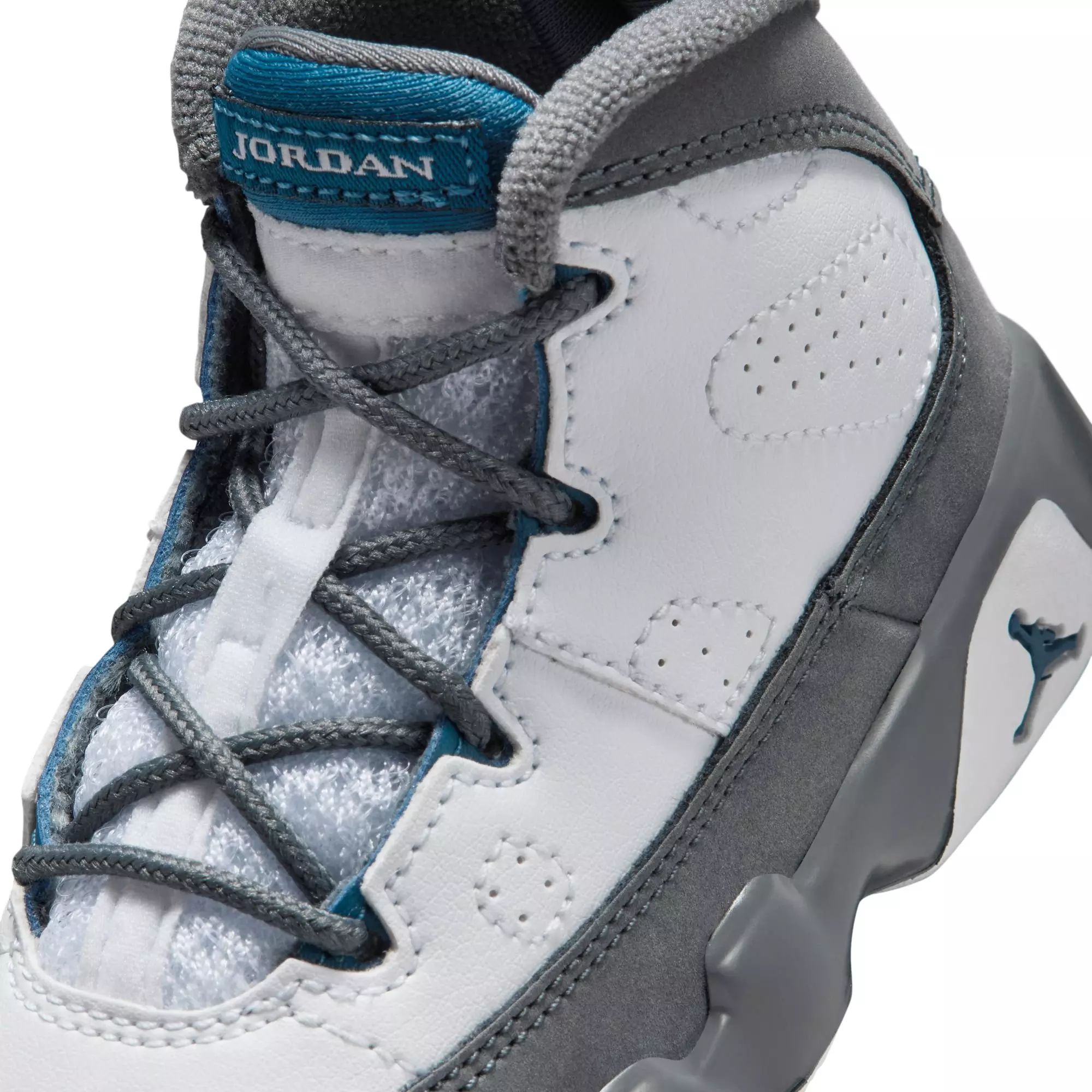 Jordan 9 Retro "Flint Grey" Toddler Kids' Shoe - WHITE/FRENCH BLUE/FLINT GREY
