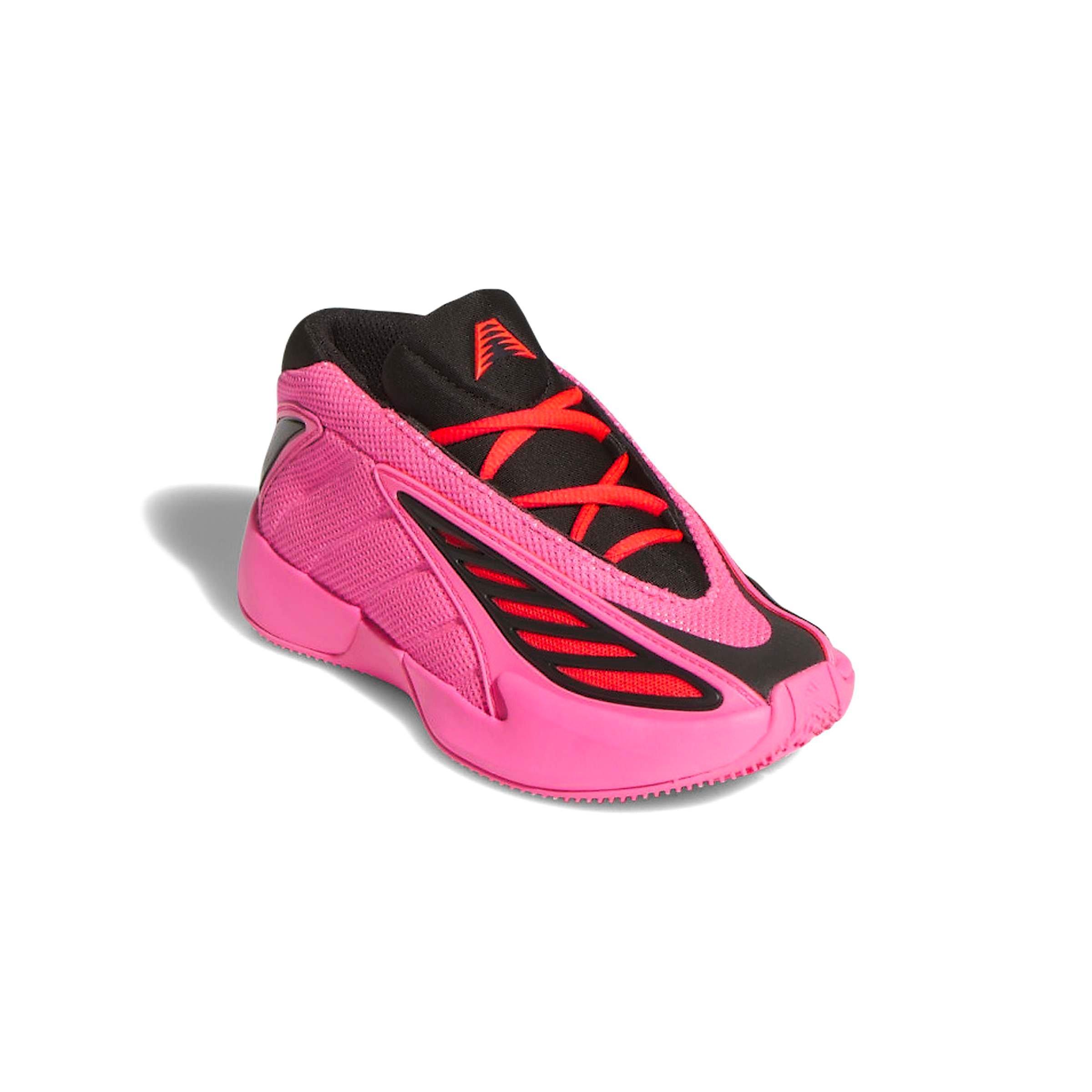 adidas Anthony Edwards 2 "Lucid Pink" Preschool Kids' Basketball Shoe - PINK/BLACK Thumbnail View 3