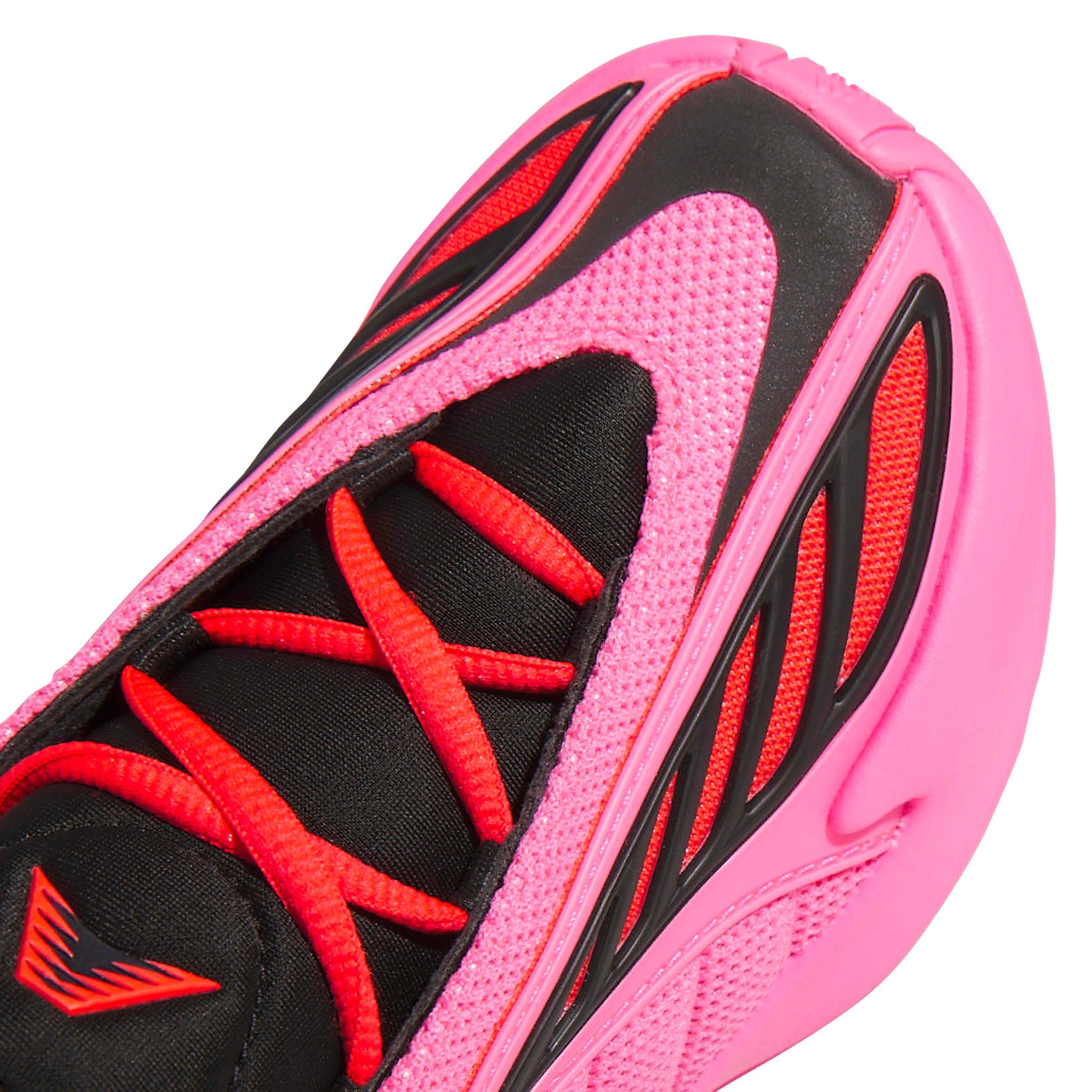 adidas Anthony Edwards 2 "Lucid Pink" Preschool Kids' Basketball Shoe - PINK/BLACK Thumbnail View 5