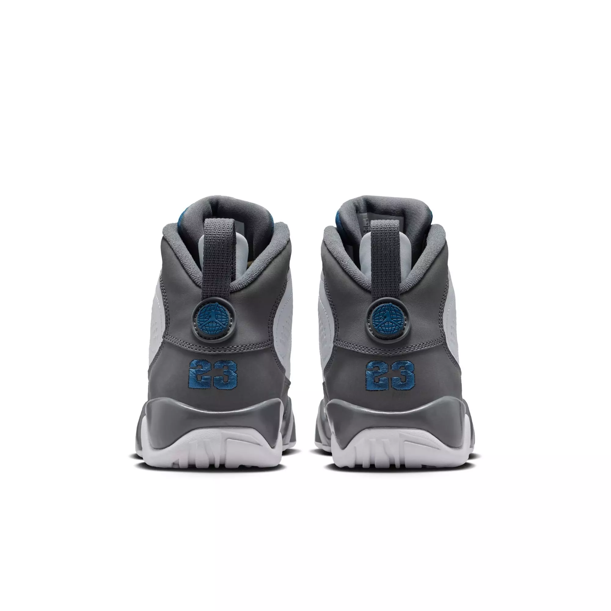 Jordan 9 Retro "Flint Grey" Grade School Kids' Shoe - WHITE/FRENCH BLUE/FLINT GREY
