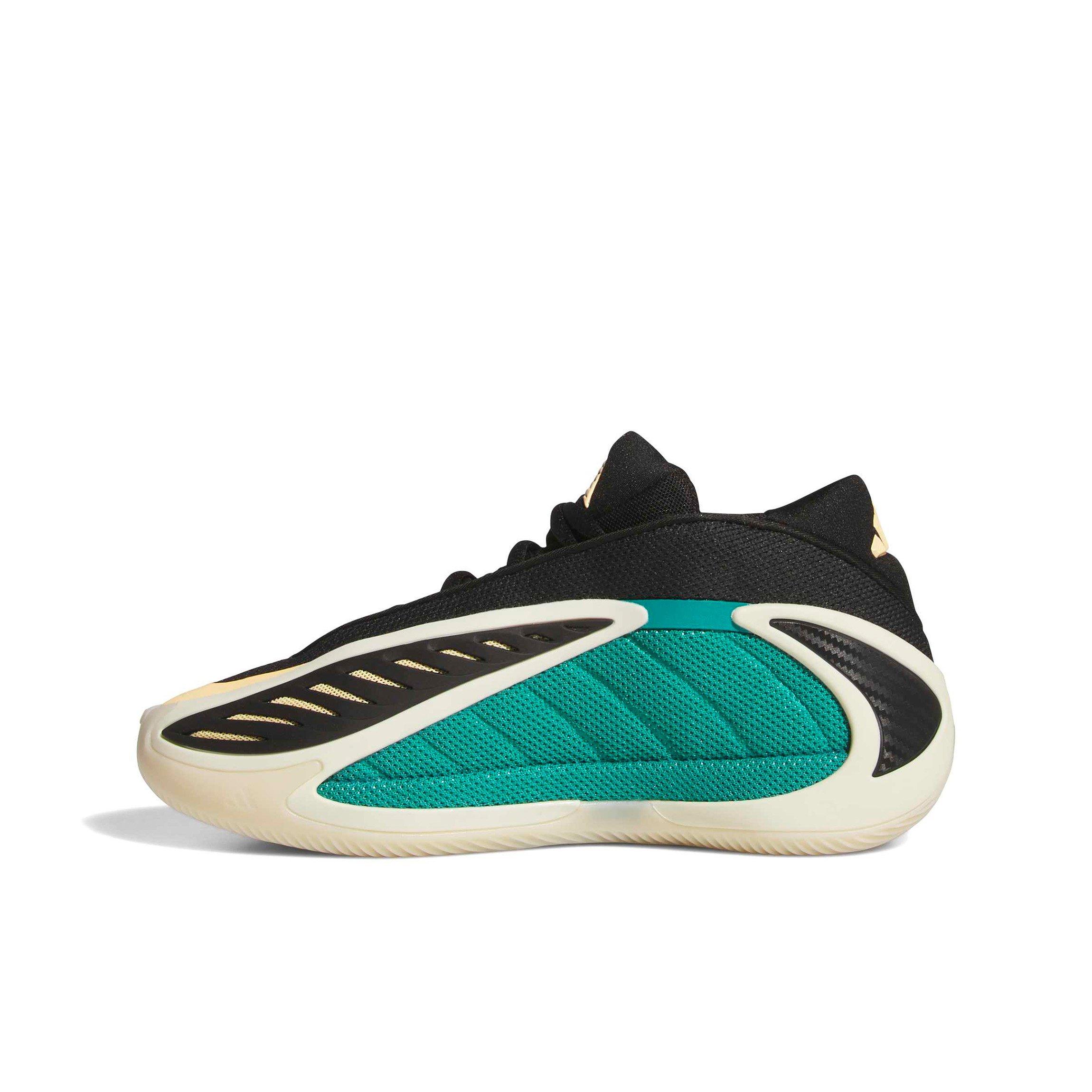 adidas Anthony Edwards 2 "Ant-Lanta" Grade School Kids' Basketball Shoe - GREEN/BLACK Thumbnail View 3