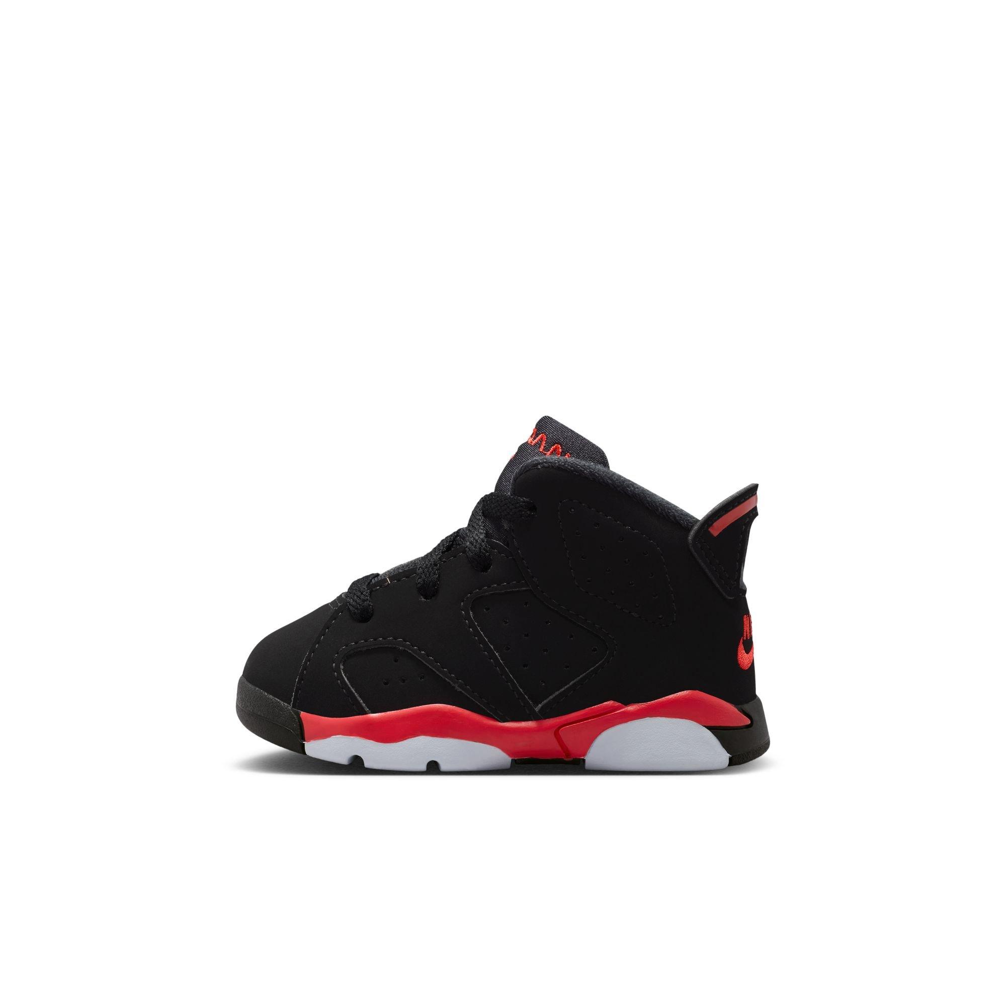 Jordan 6 Retro "Infrared Salesman" Toddler Kids' Shoe - BLACK/CRIMSON Thumbnail View 10