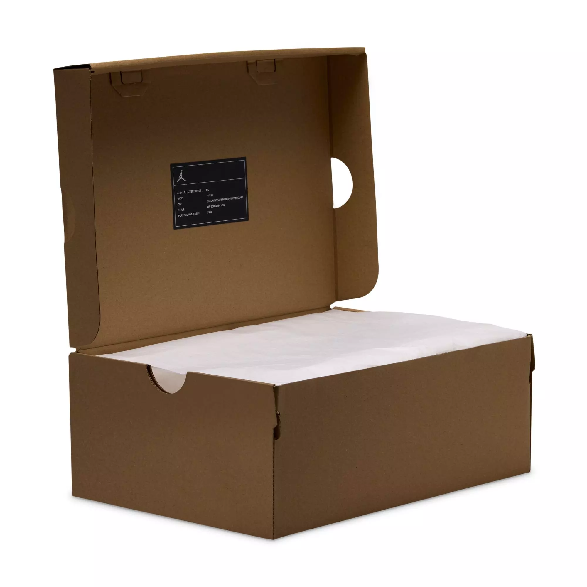 Jordan 6 Retro "Infrared Salesman" Toddler Kids' Shoe - BLACK/CRIMSON