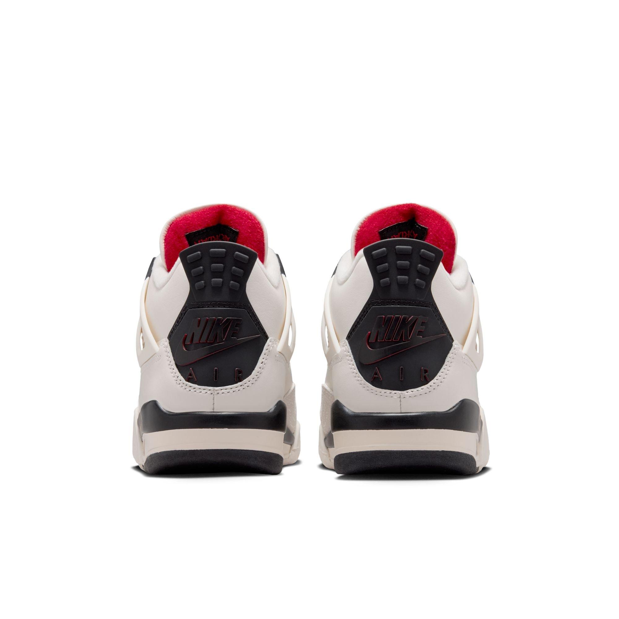 Jordan 4 Retro "Flight Club" Grade School Kids' Shoe - SAIL/BLACK/UNIVERSITY RED Thumbnail View 12