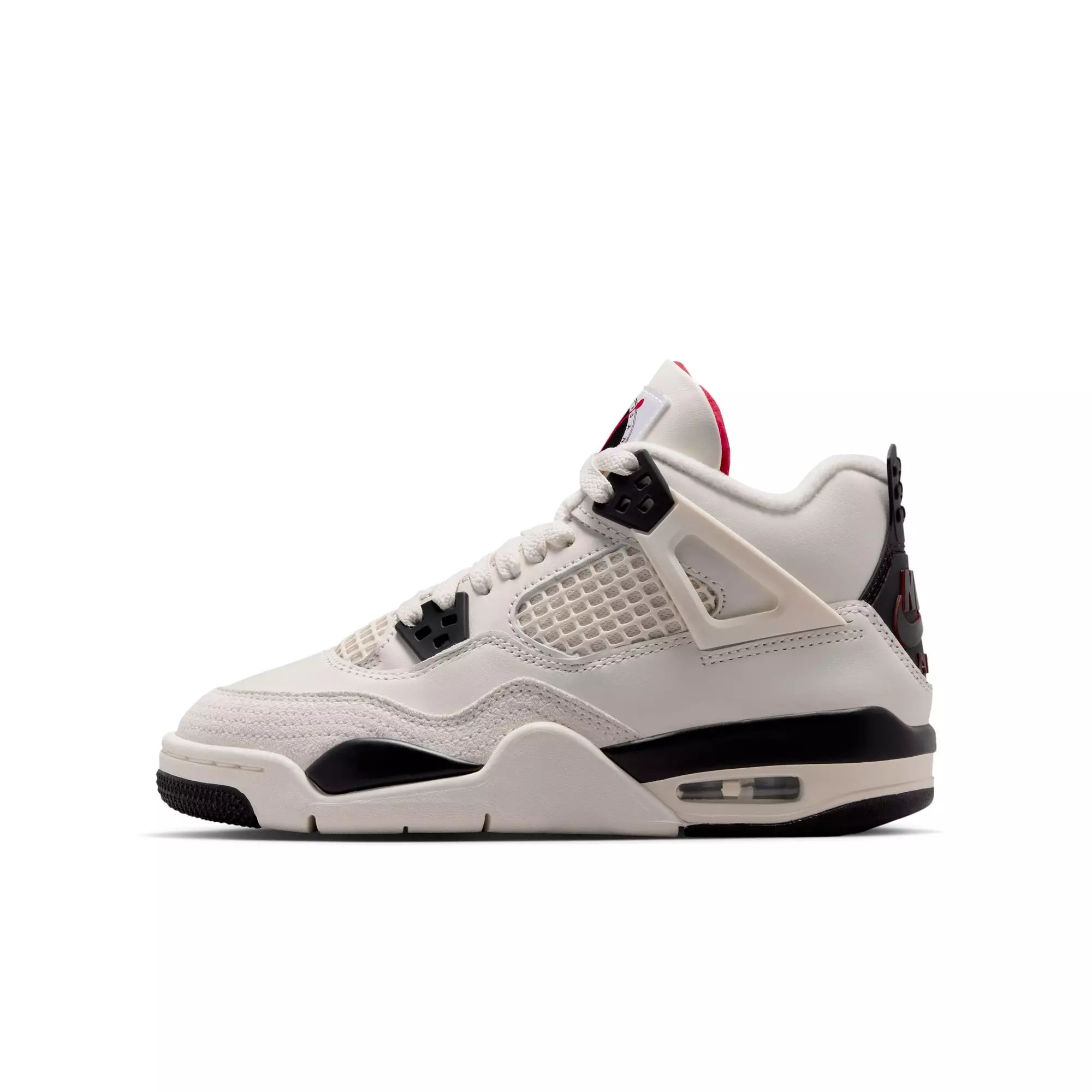 Jordan 4 Retro "Flight Club" Grade School Kids' Shoe - SAIL/BLACK/UNIVERSITY RED