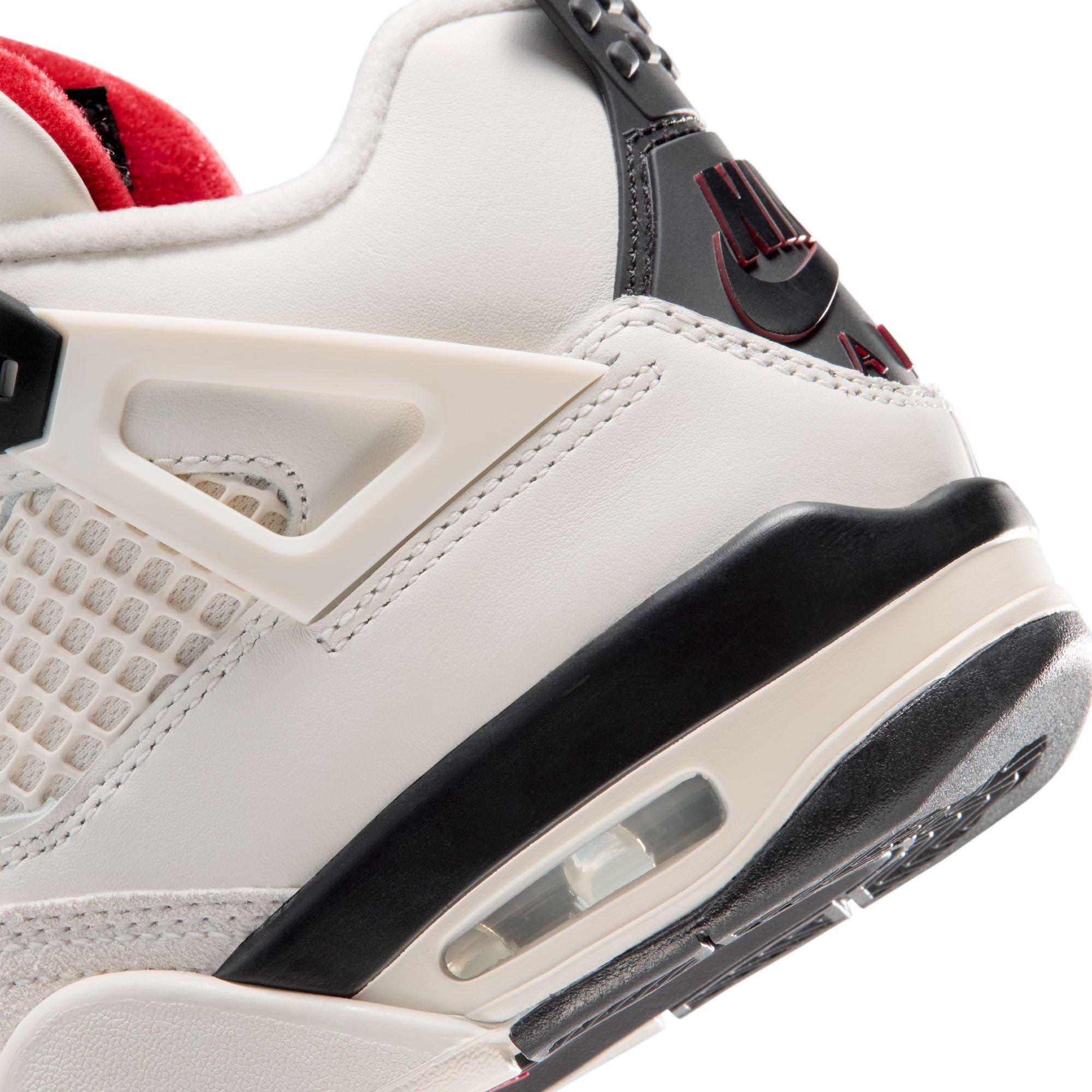 Jordan 4 Retro "Flight Club" Grade School Kids' Shoe - SAIL/BLACK/UNIVERSITY RED Thumbnail View 6