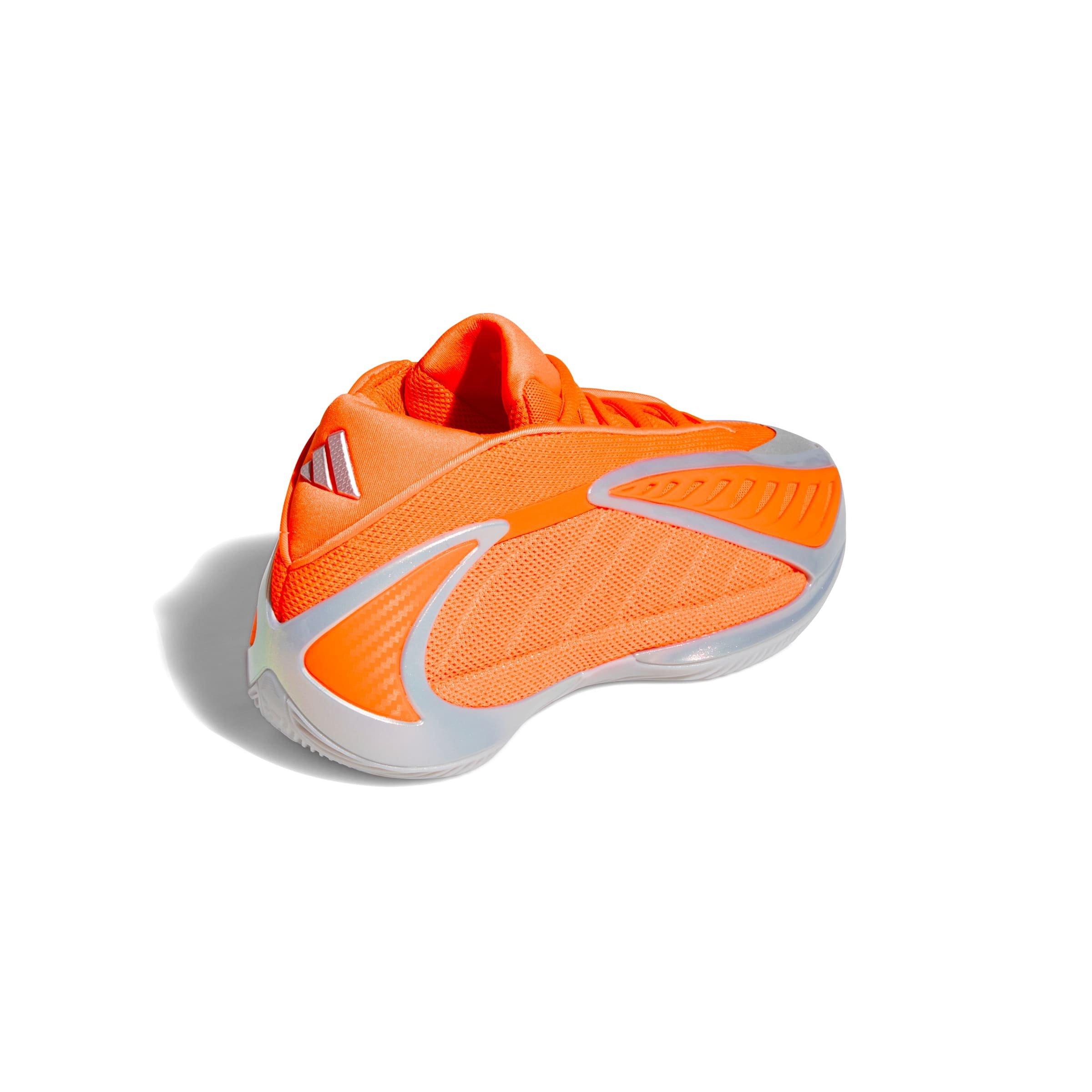 adidas Anthony Edwards 2 "Lucid Orange" Grade School Kids' Basketball Shoe - ORANGE/SILVER Thumbnail View 4