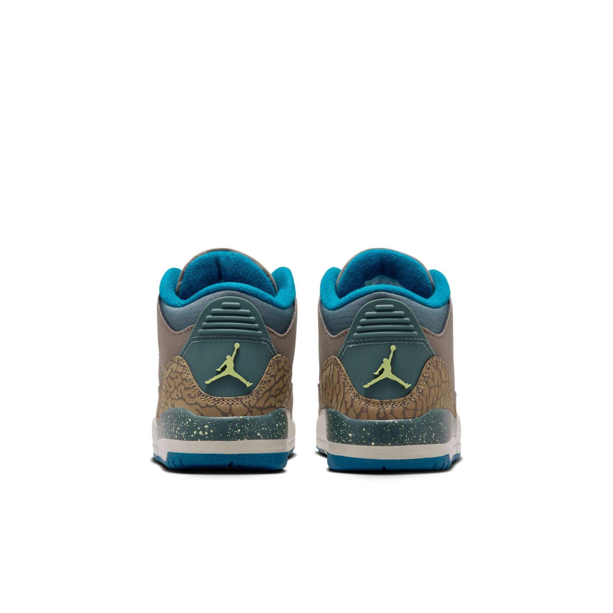 Jordan 3 Retro "Olive Grey" Preschool Kids' Shoe - OLIVE GREY/GREEN ABYSS/KHAKI Thumbnail View 12
