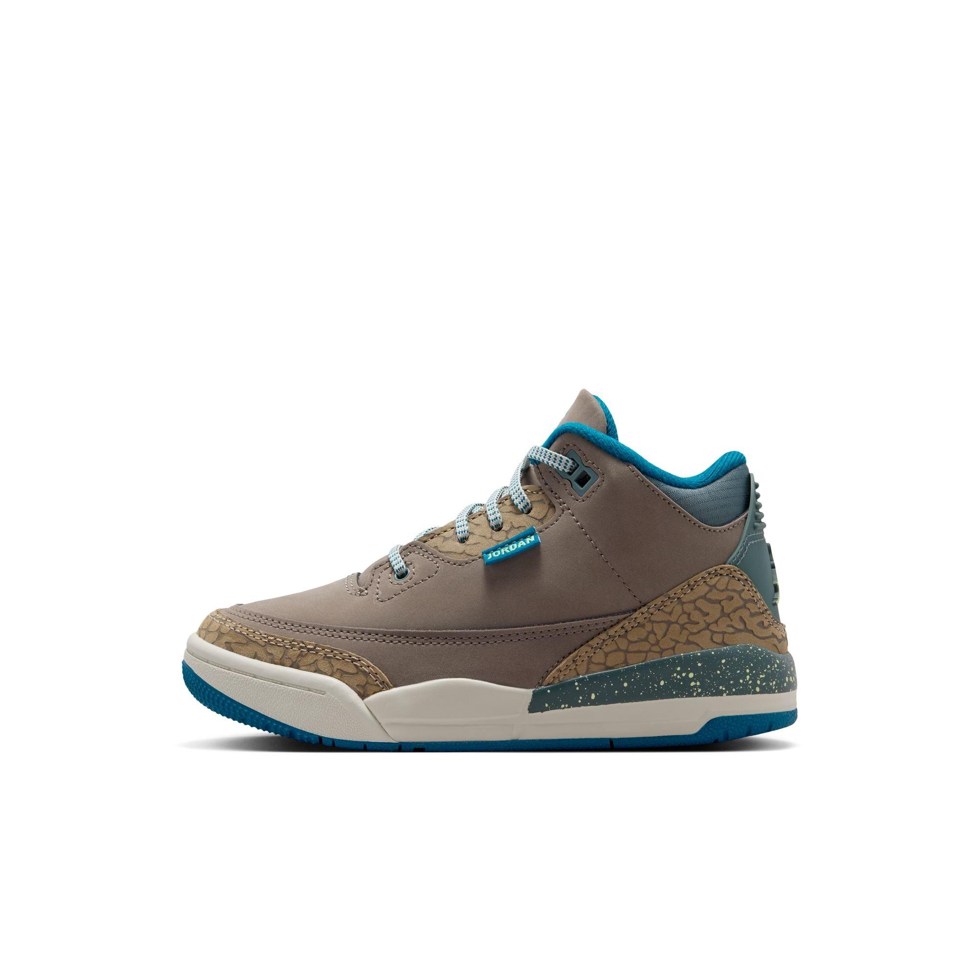 Jordan 3 Retro "Olive Grey" Preschool Kids' Shoe - OLIVE GREY/GREEN ABYSS/KHAKI Thumbnail View 10