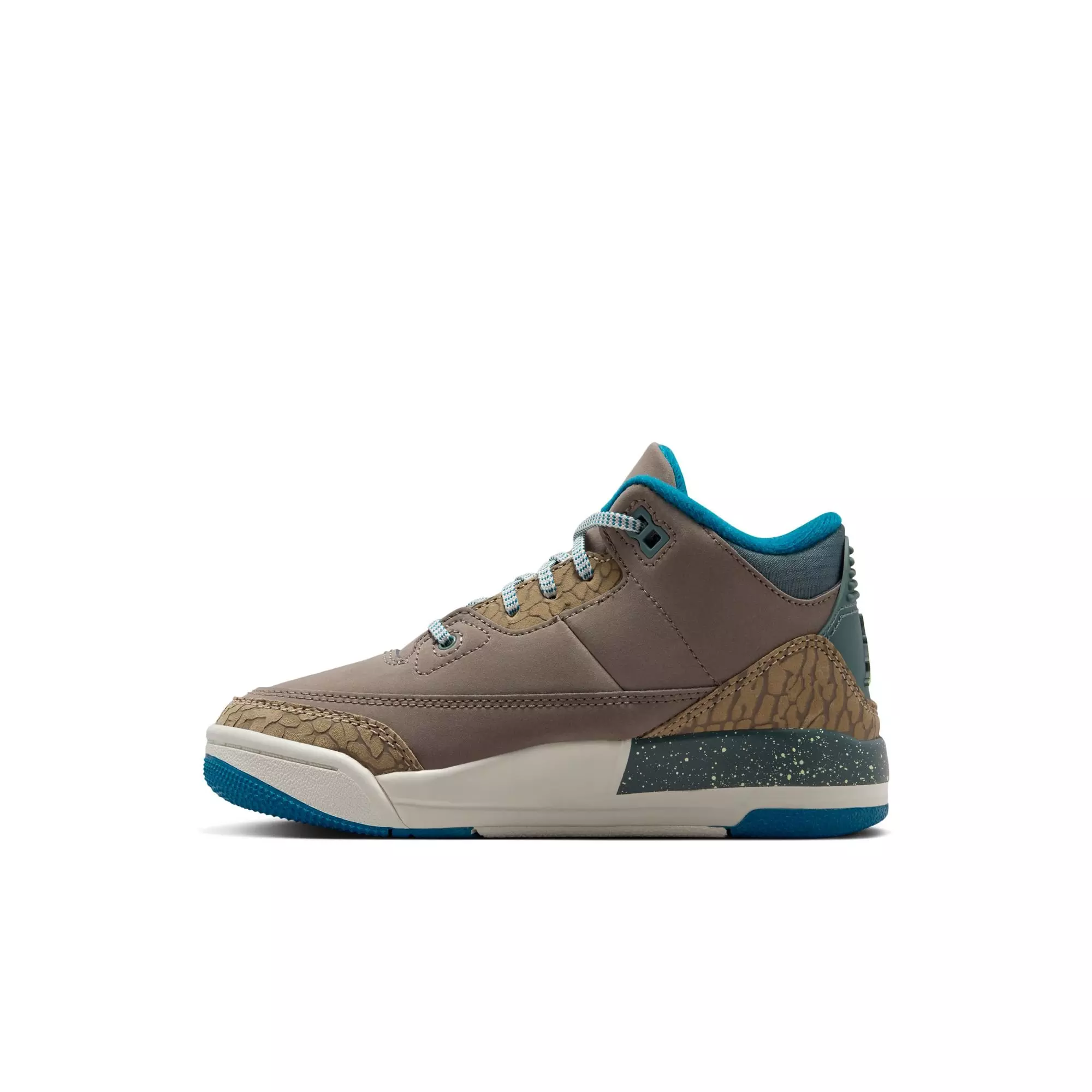 Jordan 3 Retro "Olive Grey" Preschool Kids' Shoe - OLIVE GREY/GREEN ABYSS/KHAKI