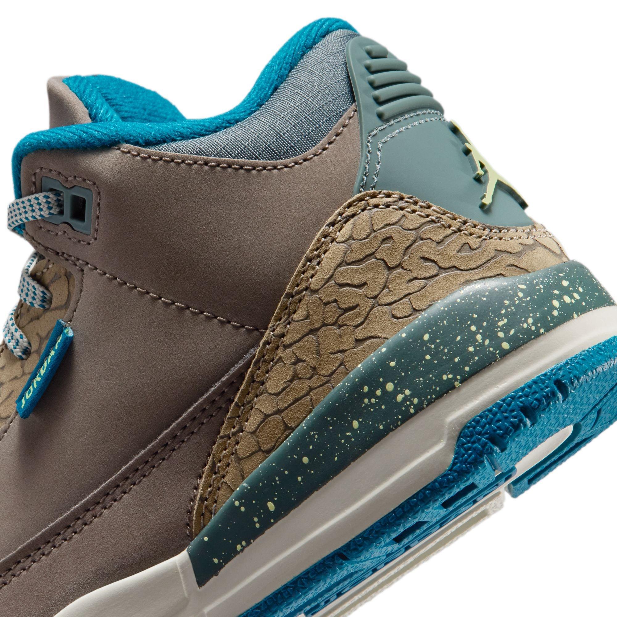 Jordan 3 Retro "Olive Grey" Preschool Kids' Shoe - OLIVE GREY/GREEN ABYSS/KHAKI Thumbnail View 6
