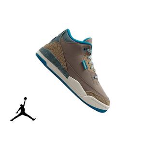 Jordan 3 Retro "Olive Grey" Preschool Kids' Shoe