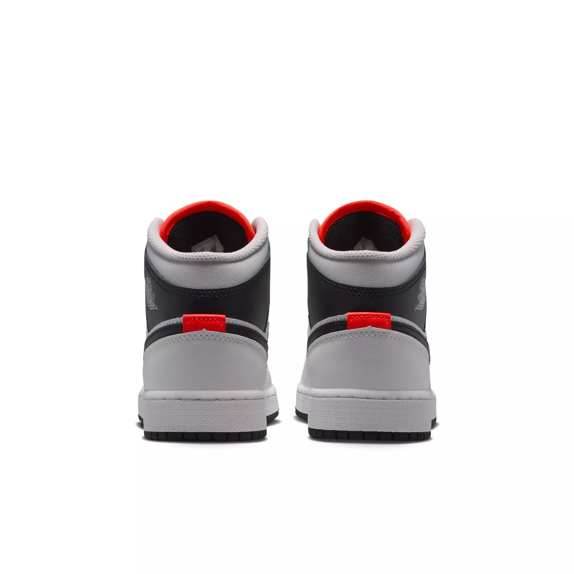 Jordan 1 Mid "Summit White/Black/Infrared 23" Grade School Boys' Shoe - WHITE/BLACK/RED