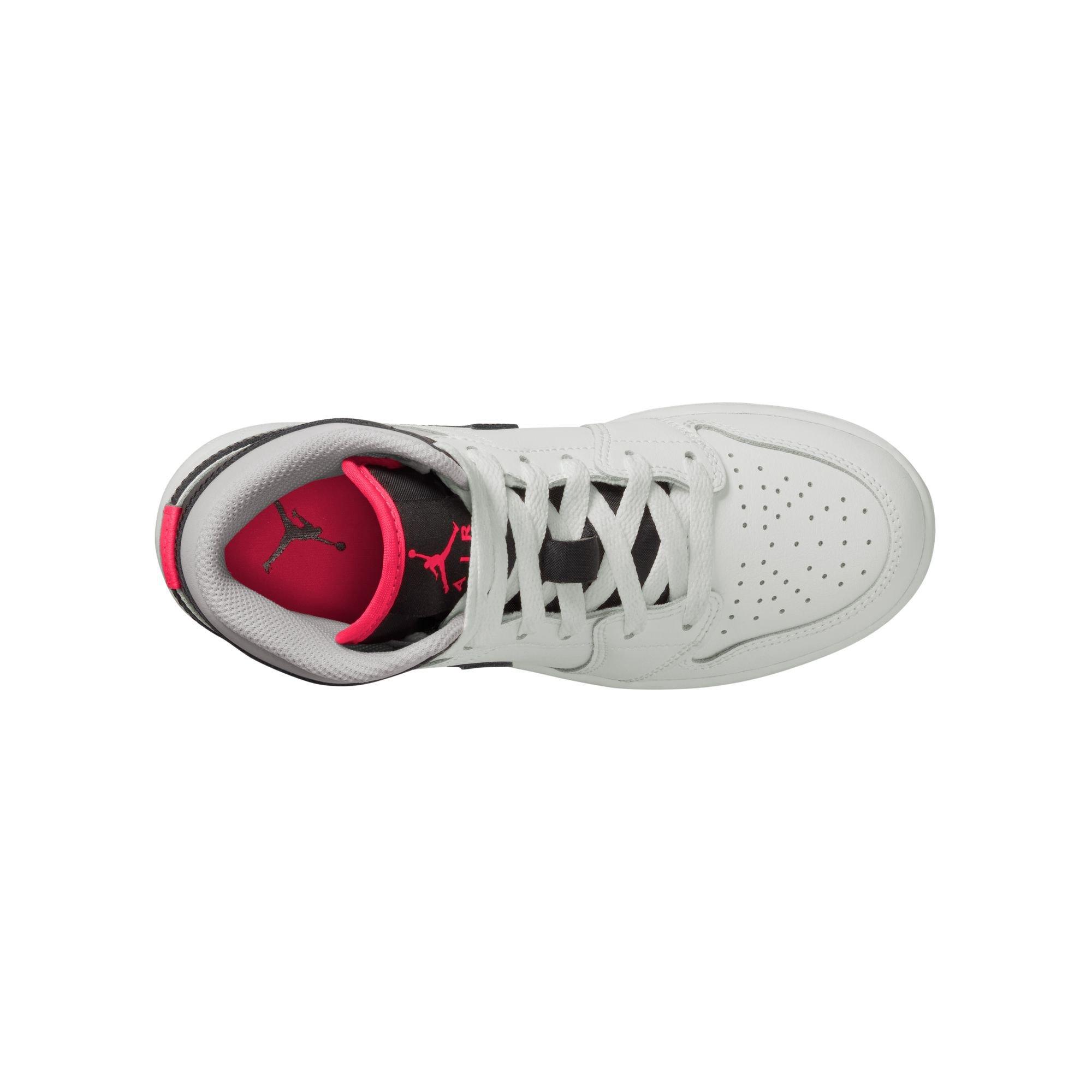 Jordan 1 Mid "Summit White/Black/Infrared 23" Grade School Boys' Shoe - WHITE/BLACK/RED Thumbnail View 8