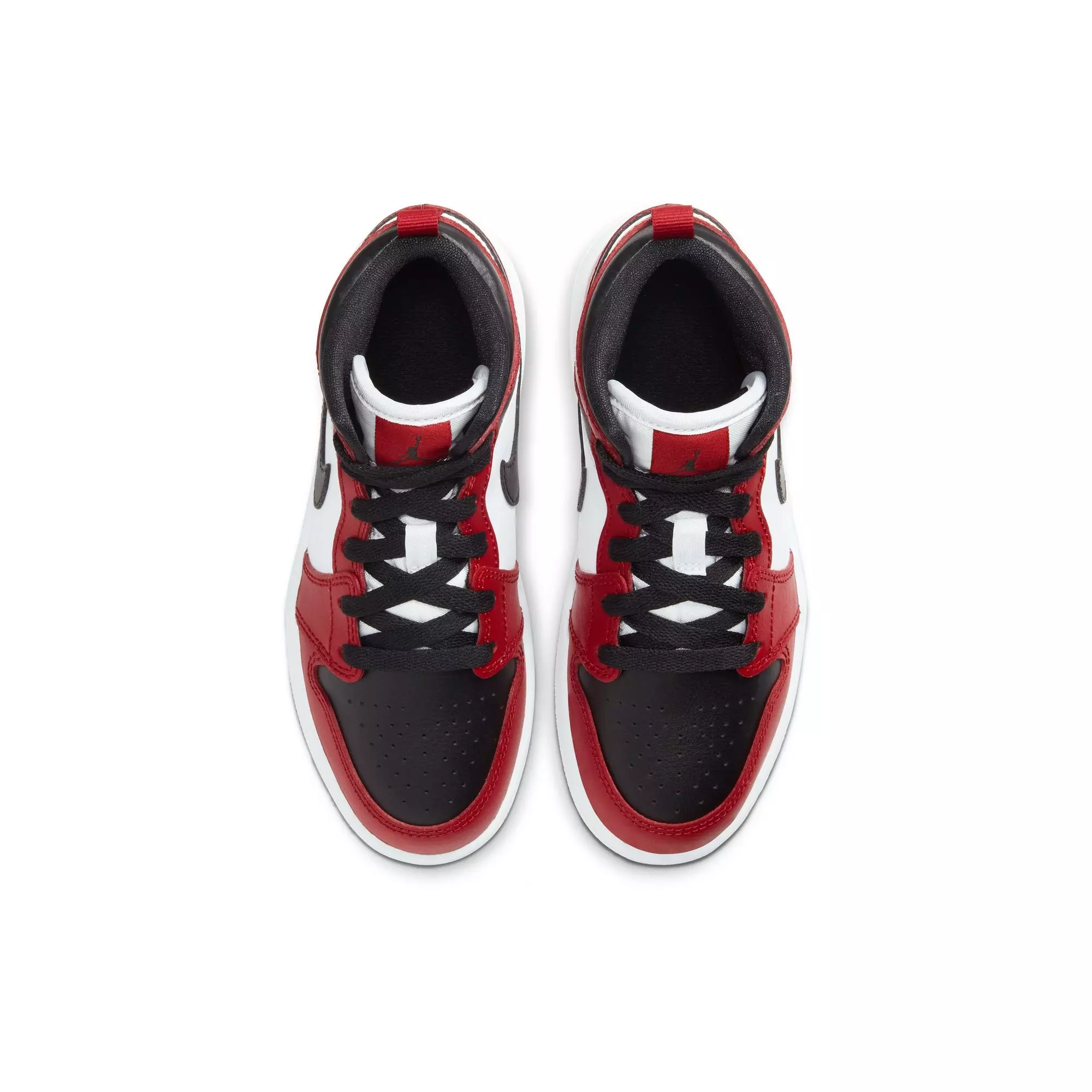 Jordan 1 Mid "Black/Gym Red" Preschool Boys' Shoe - BLACK/RED/WHITE