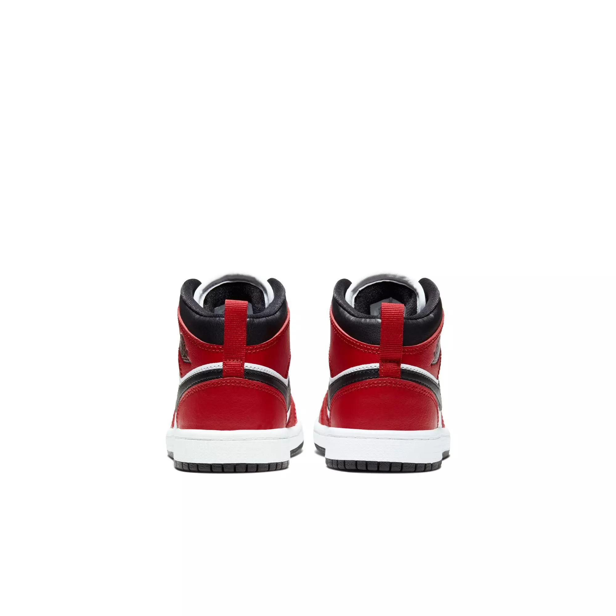 Jordan 1 Mid "Black/Gym Red" Preschool Boys' Shoe - BLACK/RED/WHITE