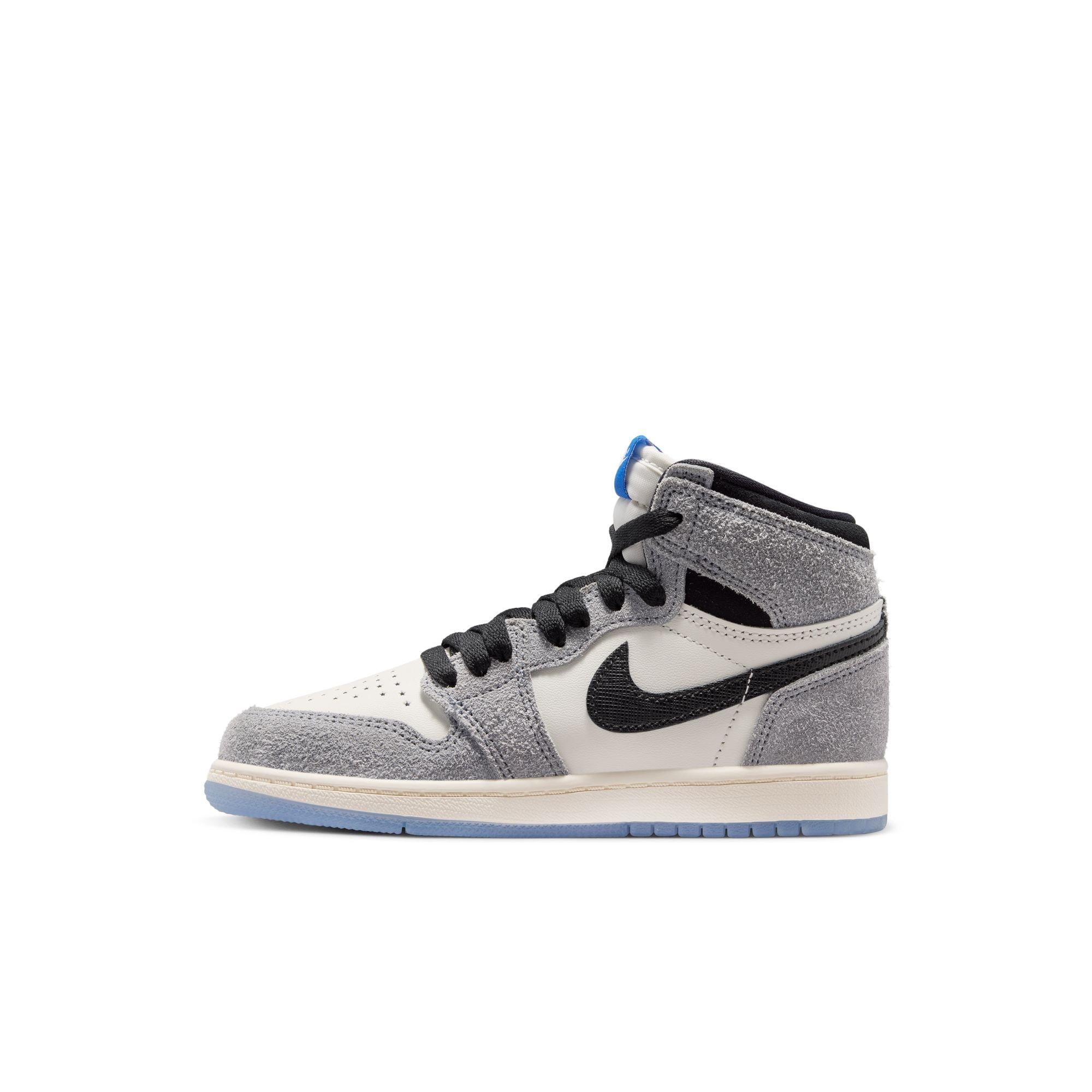 Jordan 1 Retro High OG &ldquo;Cool Grey&rdquo; Preschool Kids' Shoe - GREY/BLUE/BLACK Thumbnail View 9