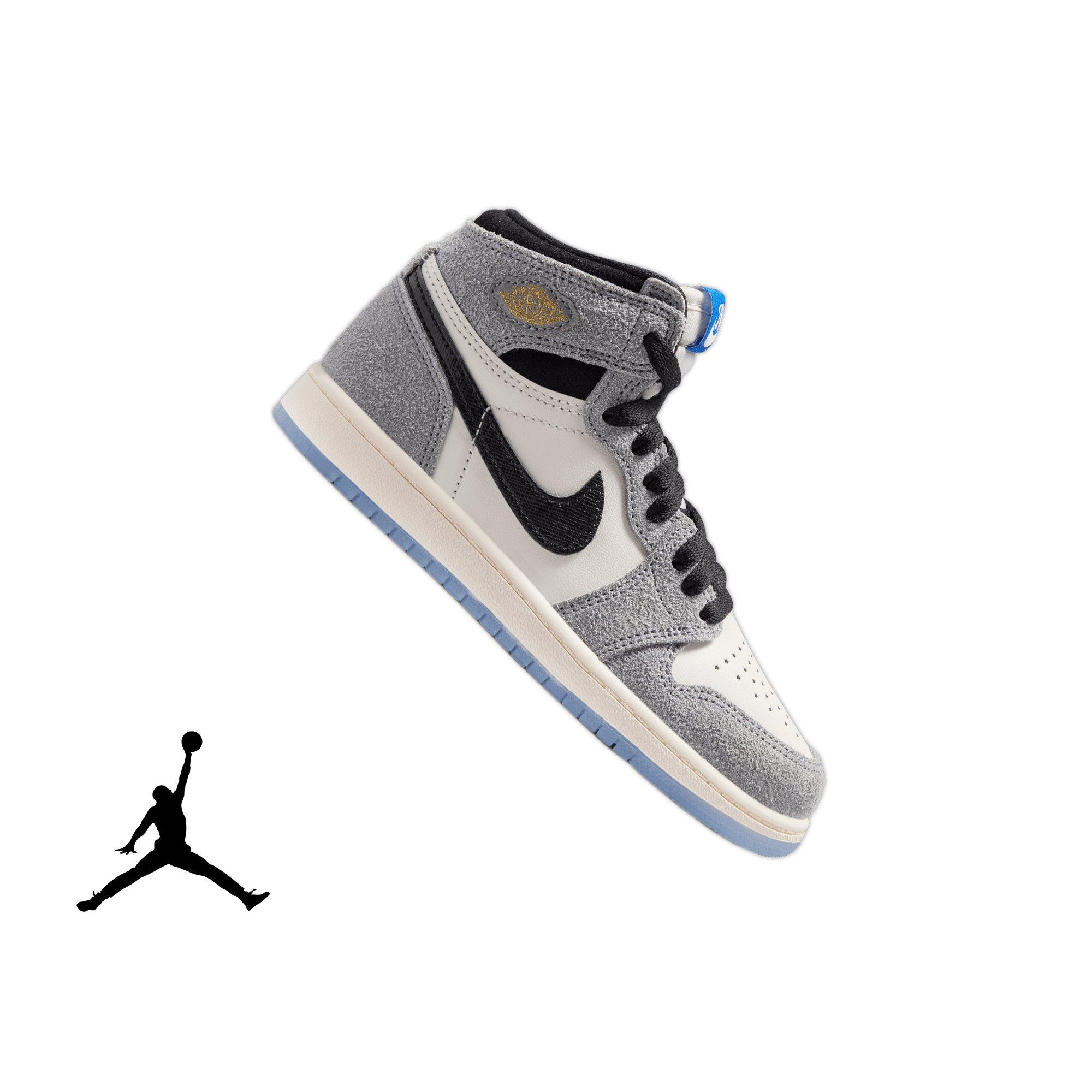 Jordan 1 Retro High OG &ldquo;Cool Grey&rdquo; Preschool Kids' Shoe - GREY/BLUE/BLACK Thumbnail View 1