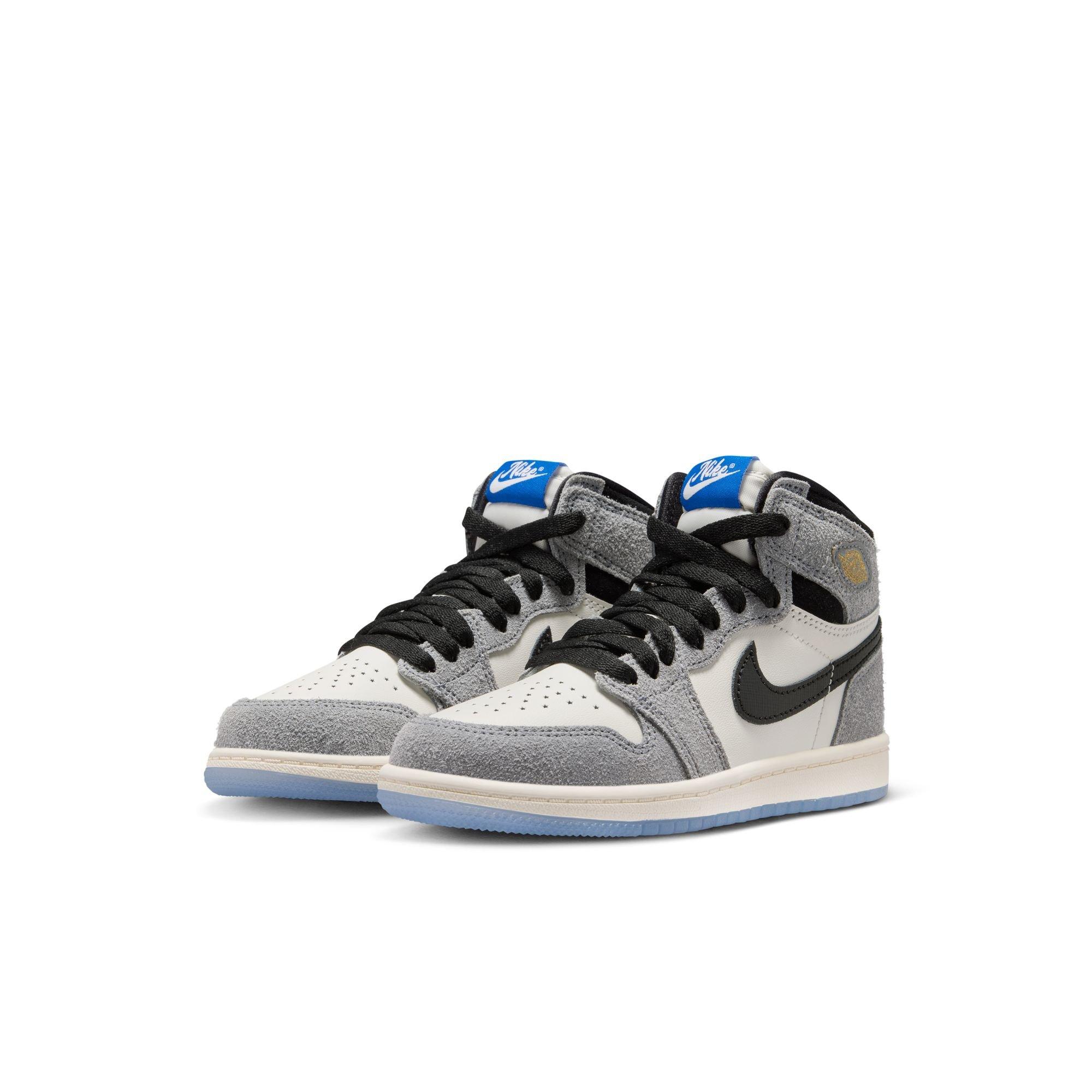 Jordan 1 Retro High OG &ldquo;Cool Grey&rdquo; Preschool Kids' Shoe - GREY/BLUE/BLACK Thumbnail View 4