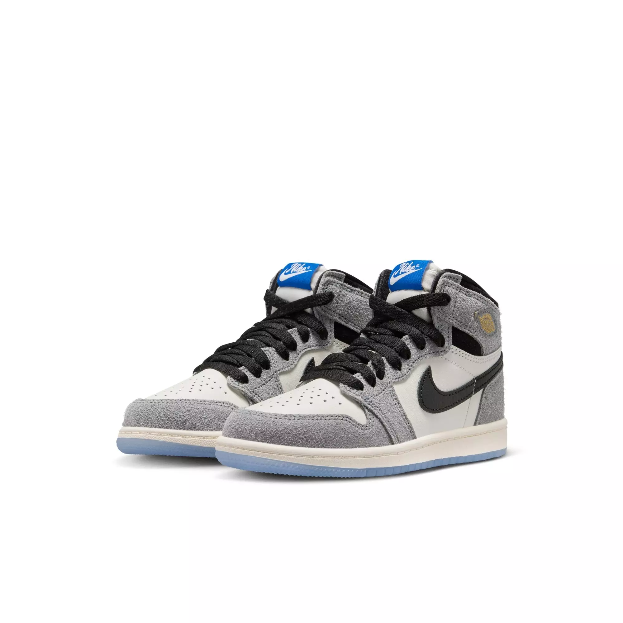 Jordan 1 Retro High OG &ldquo;Cool Grey&rdquo; Preschool Kids' Shoe - GREY/BLUE/BLACK