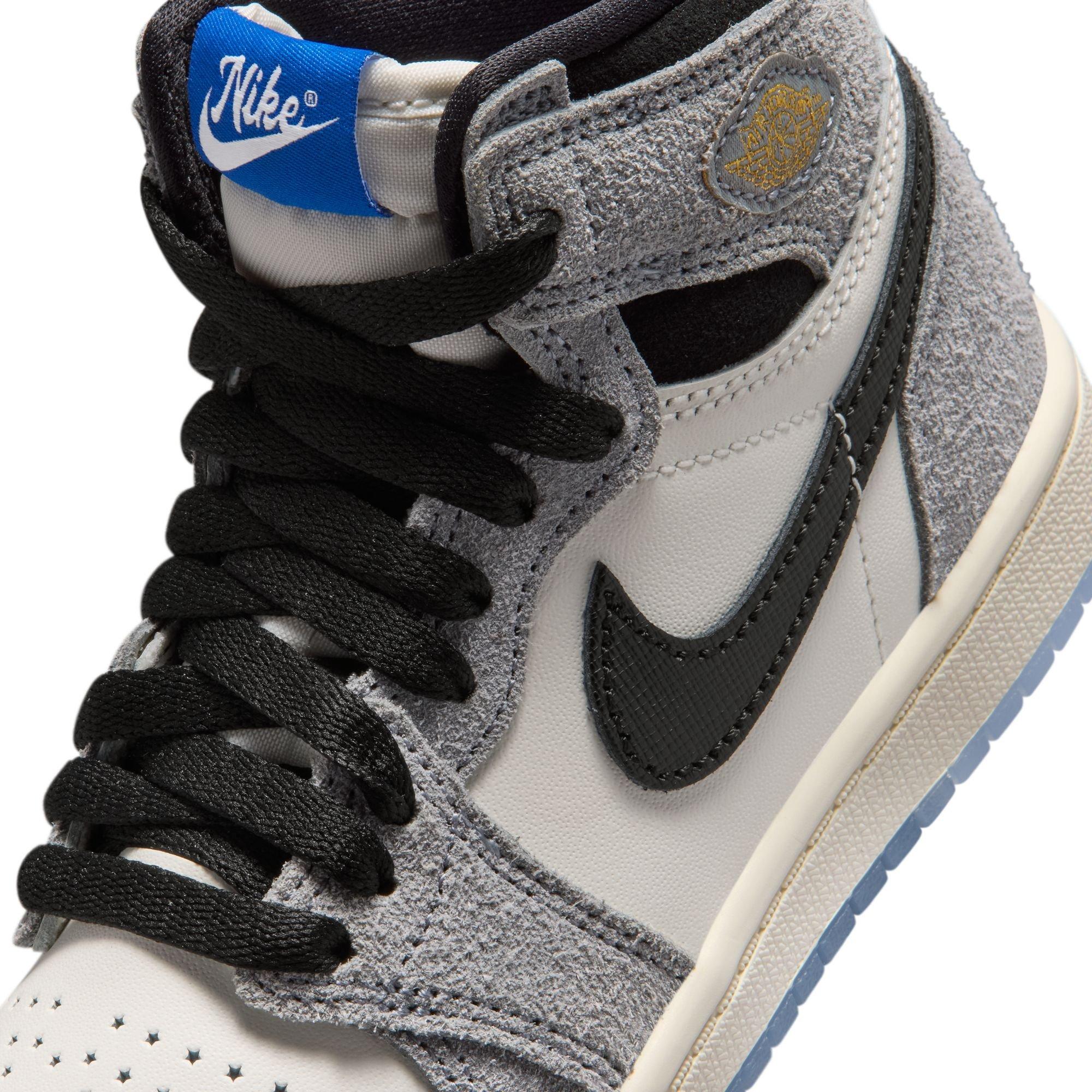 Jordan 1 Retro High OG &ldquo;Cool Grey&rdquo; Preschool Kids' Shoe - GREY/BLUE/BLACK Thumbnail View 5