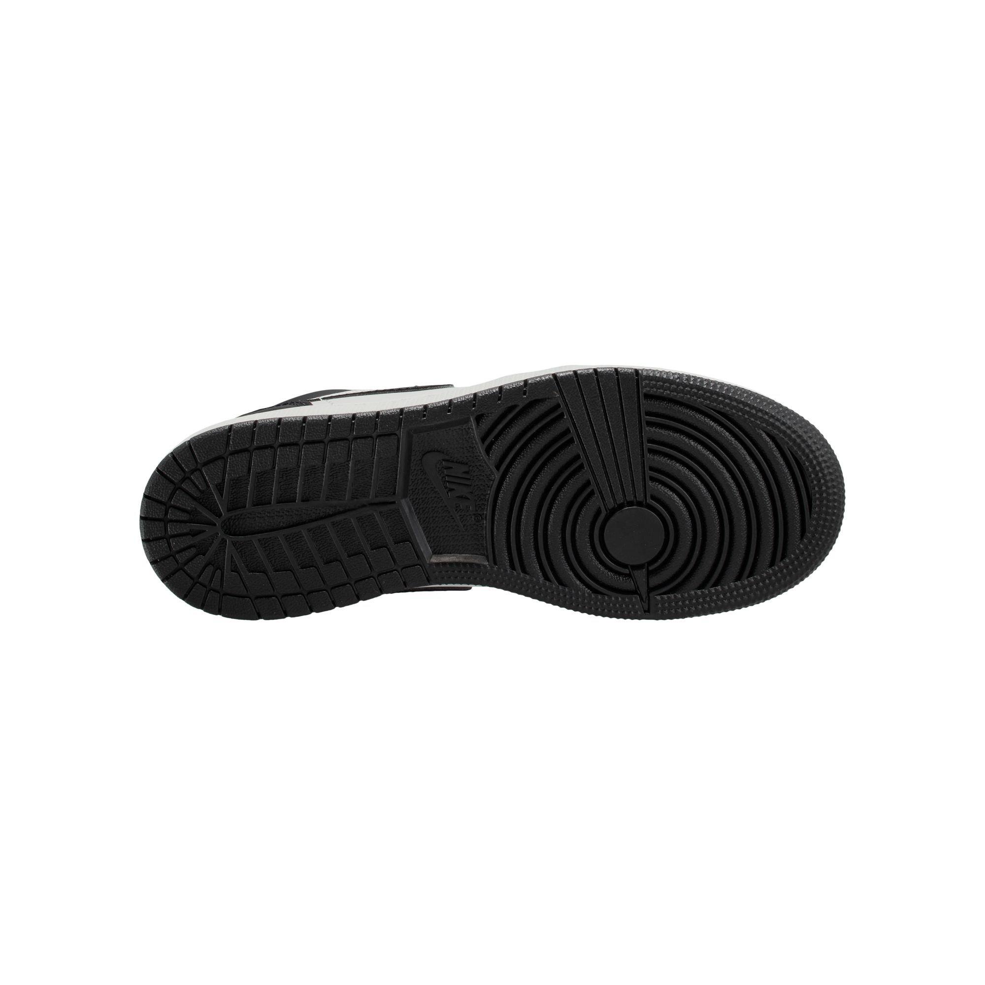 Jordan 1 Low "Black/Summit White/Infrared 23" Grade School Boys' Shoe - WHITE/BLACK/RED Thumbnail View 9