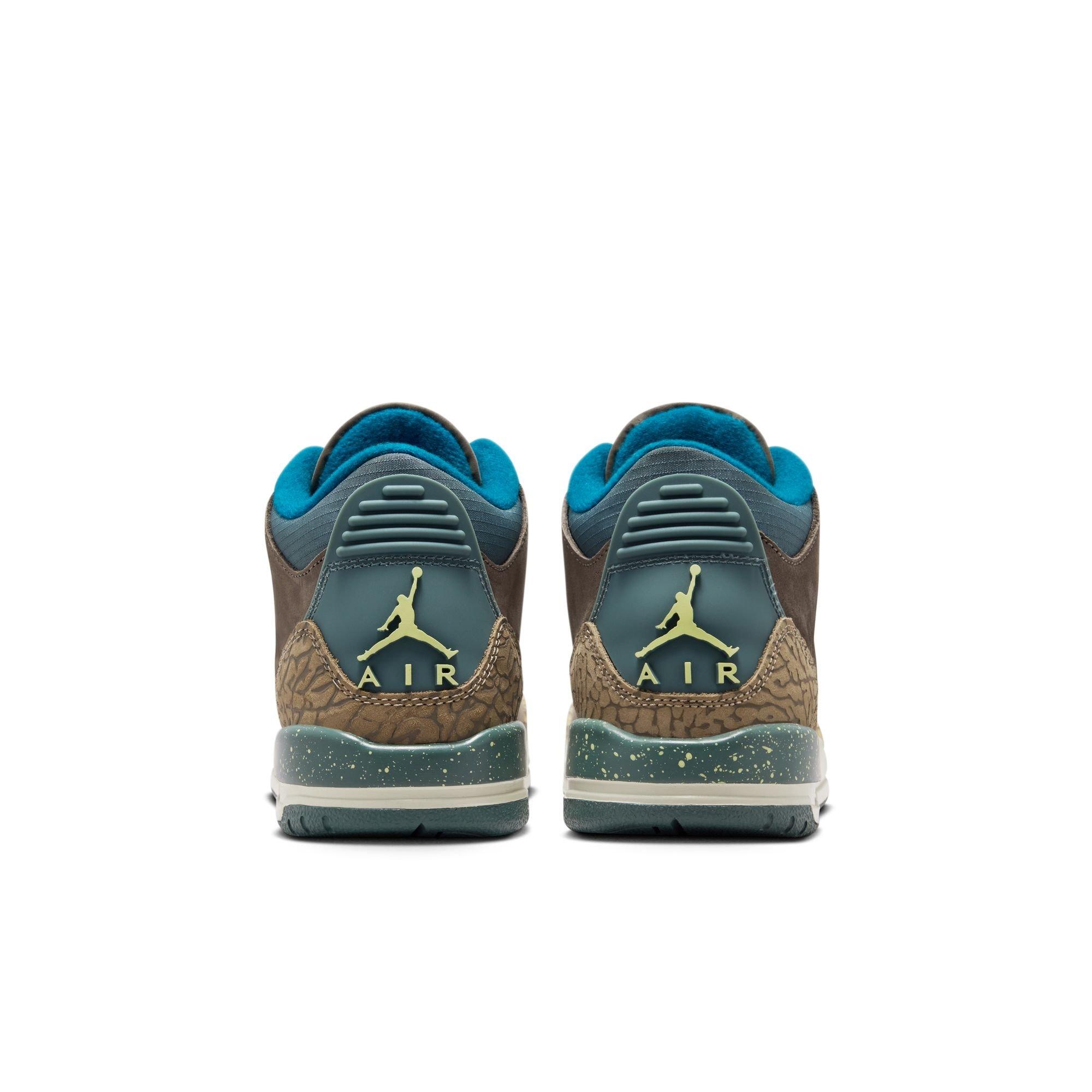 Jordan 3 Retro "Olive Grey" Grade School Kids' Shoe - OLIVE GREY/GREEN ABYSS/KHAKI Thumbnail View 13